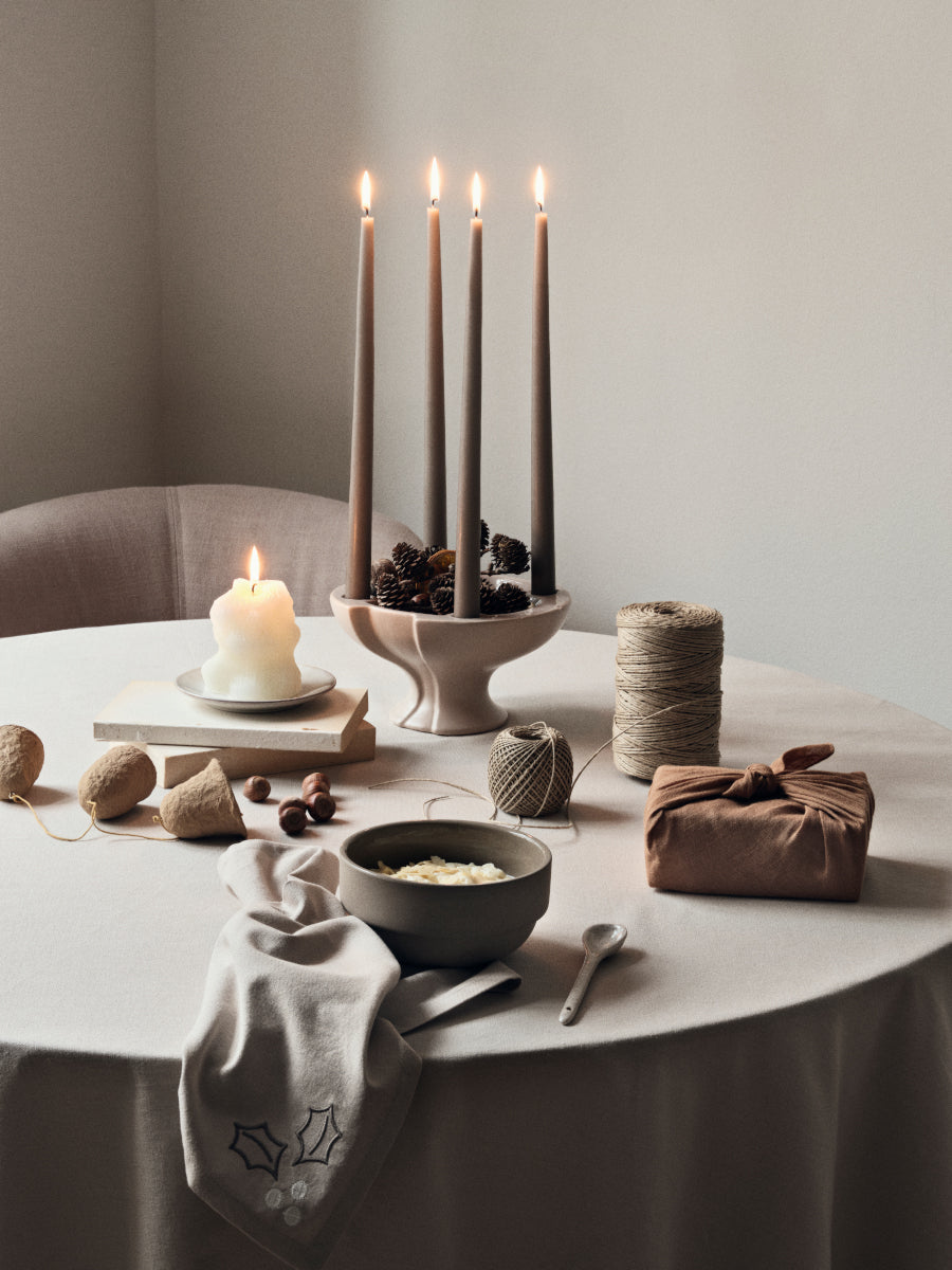 Broste Copenhagen Fryd Serviette beige 45x45cm Set4 - Produktbild 2