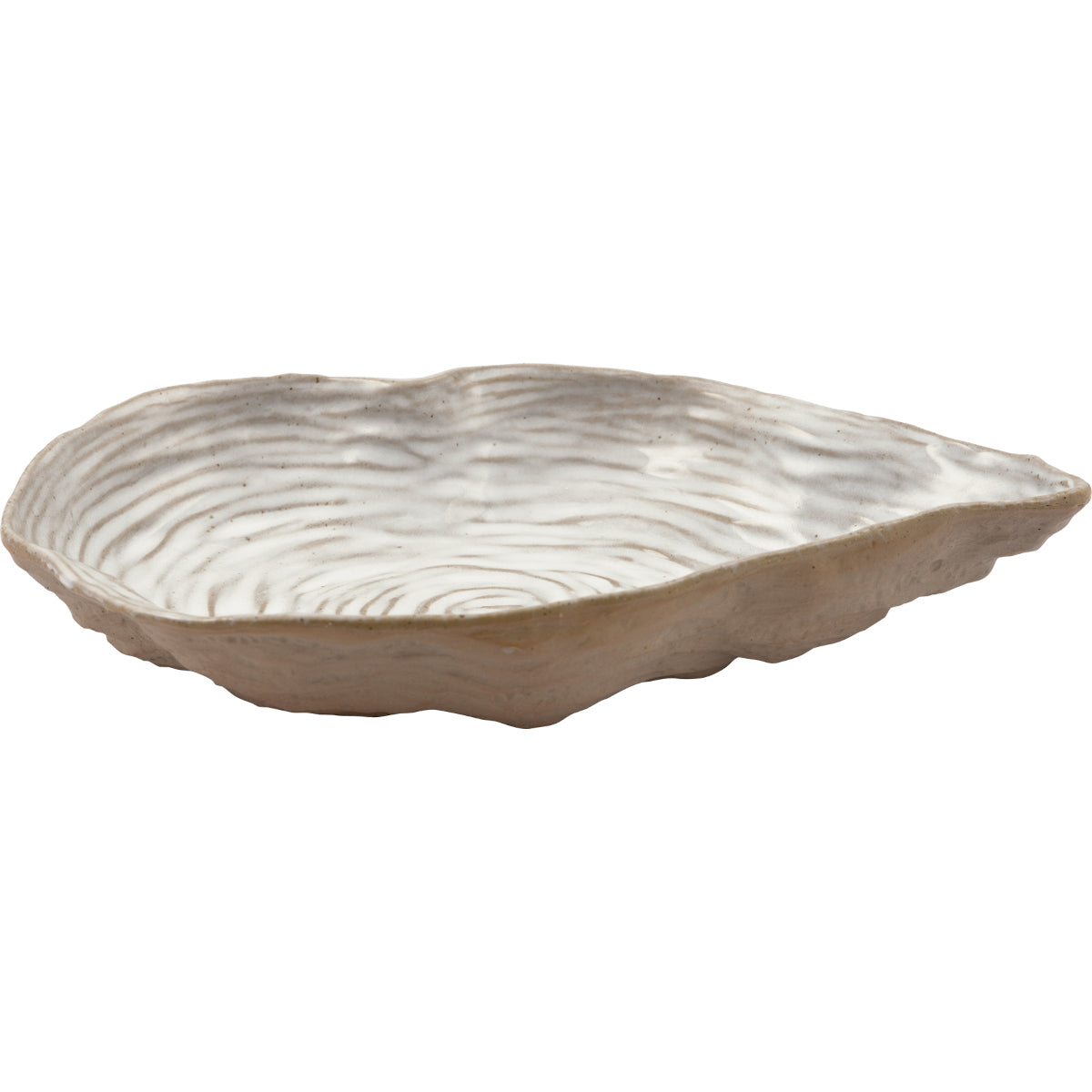 Greengate Shell Teller irregular large pale grey 25,7x15,8cm