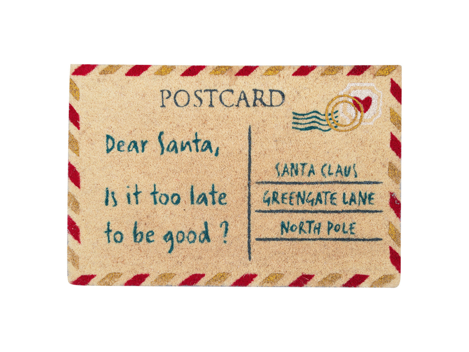 Greengate Xmas letter Fussmatte white 40x60cm