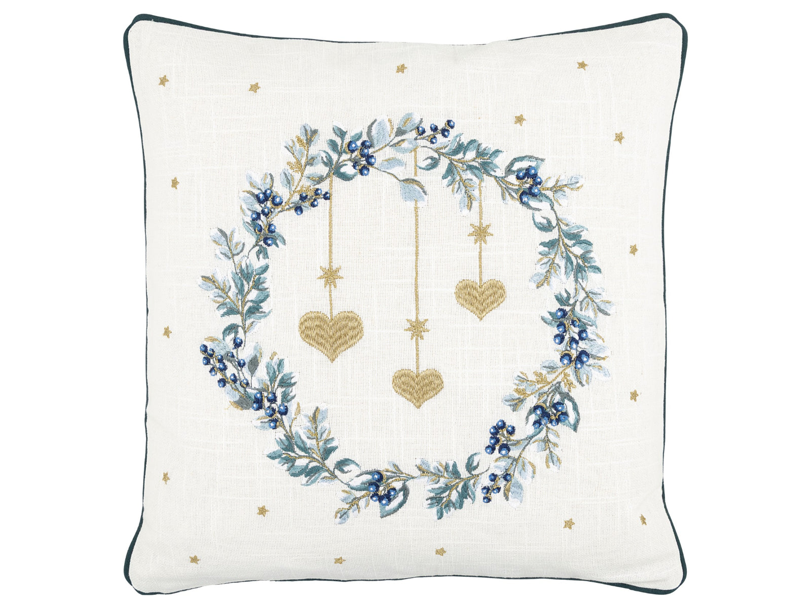Greengate Zelda Kissenhülle mit Stickerei weiß 40x40cm
