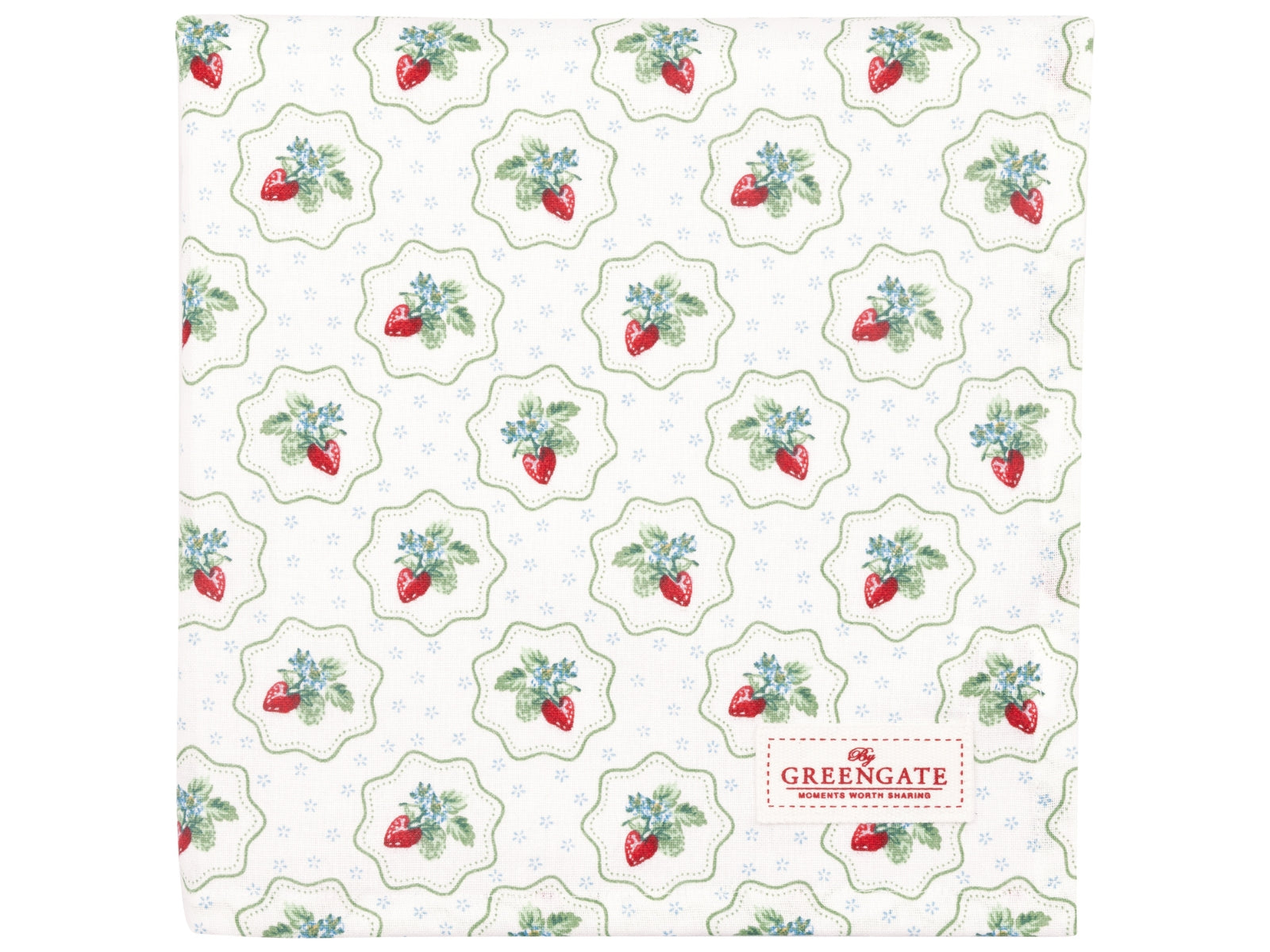 Greengate Berry Tischdecke petit white 100x100cm