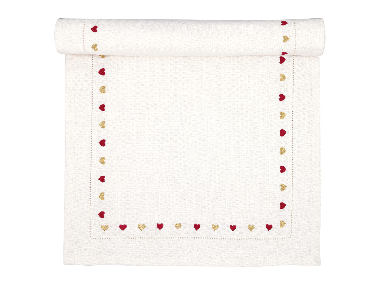 Greengate Grace Tischläufer bestickt white 140x45cm