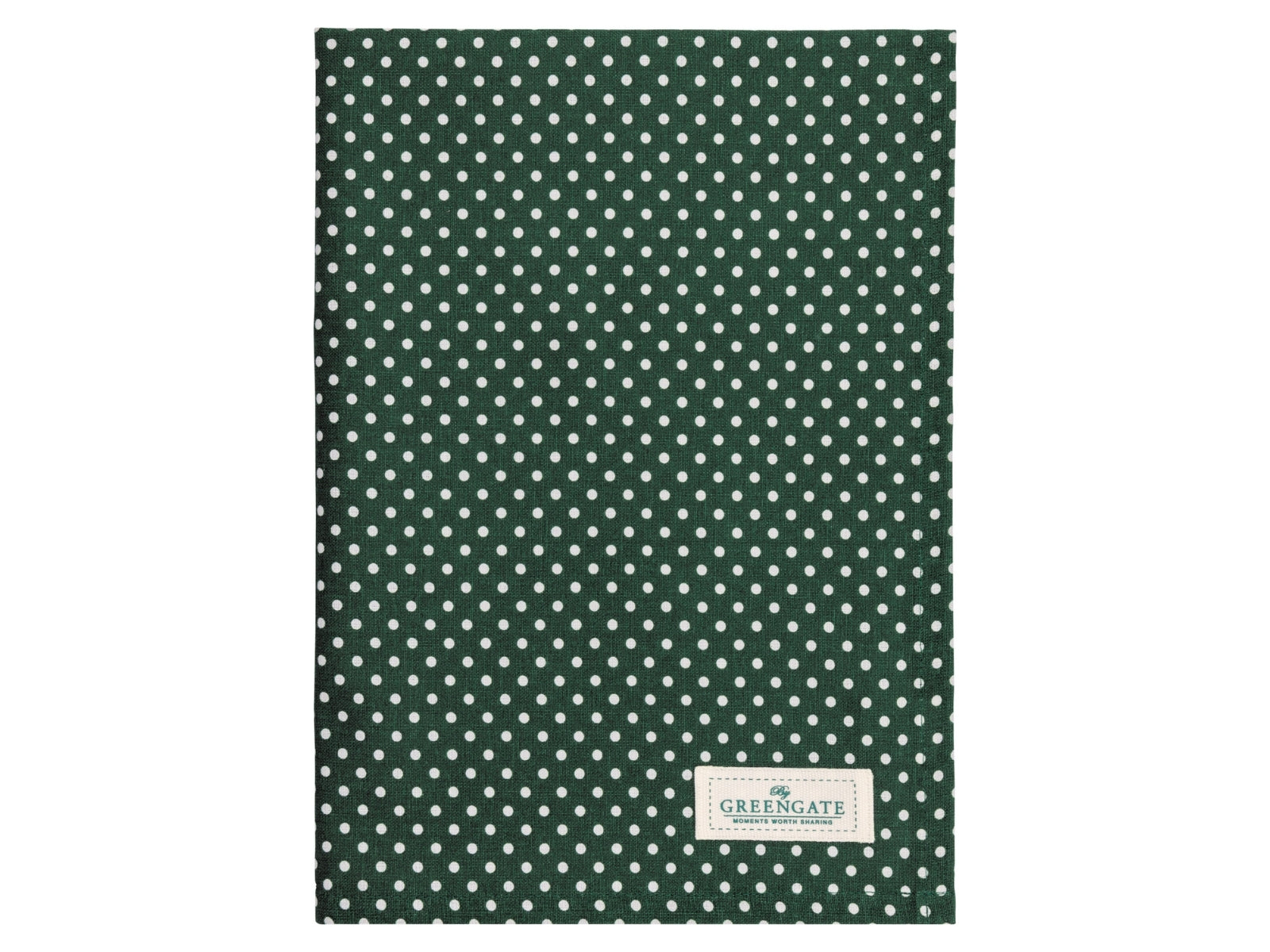 Greengate Dotty Geschirrtuch dark green 70x50cm