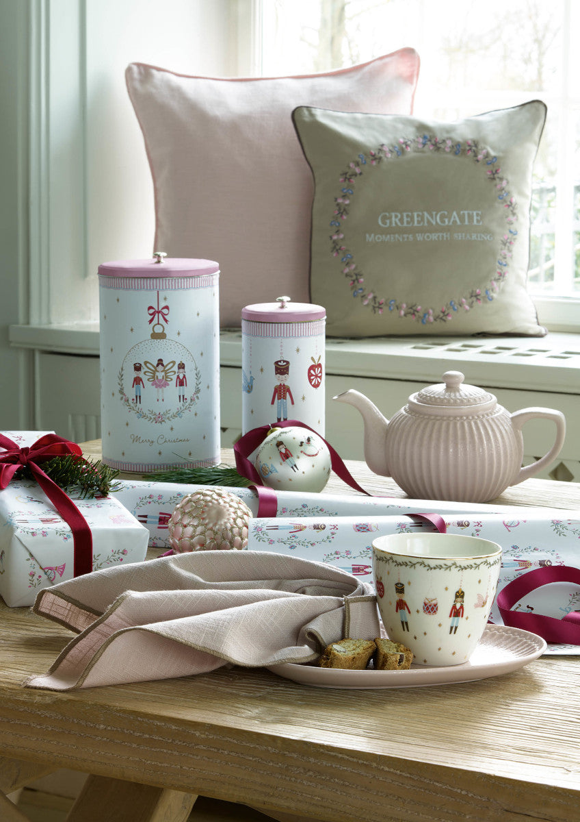 Greengate Cindarella Kissenhülle mit Stickerei pale grey 40x40cm - Produktbild 3