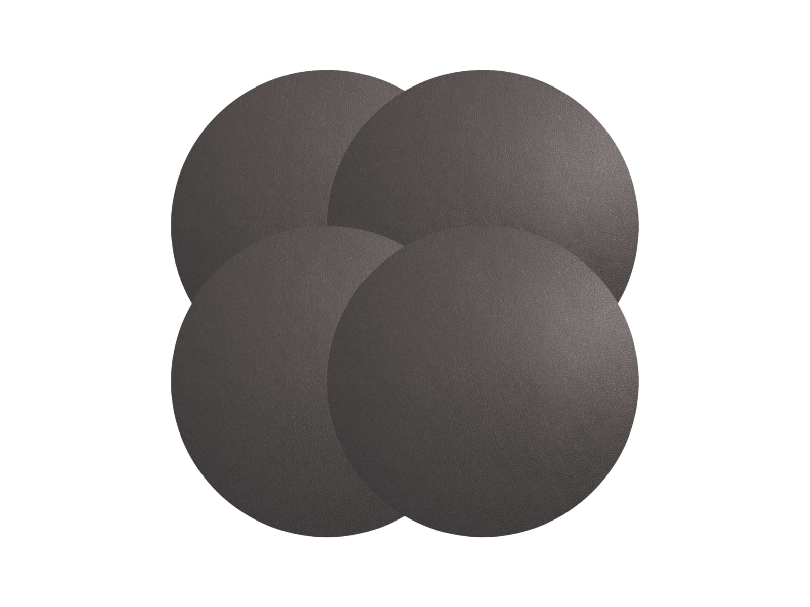 ASA Tischset rund Lederoptik basalt 38cm Set4