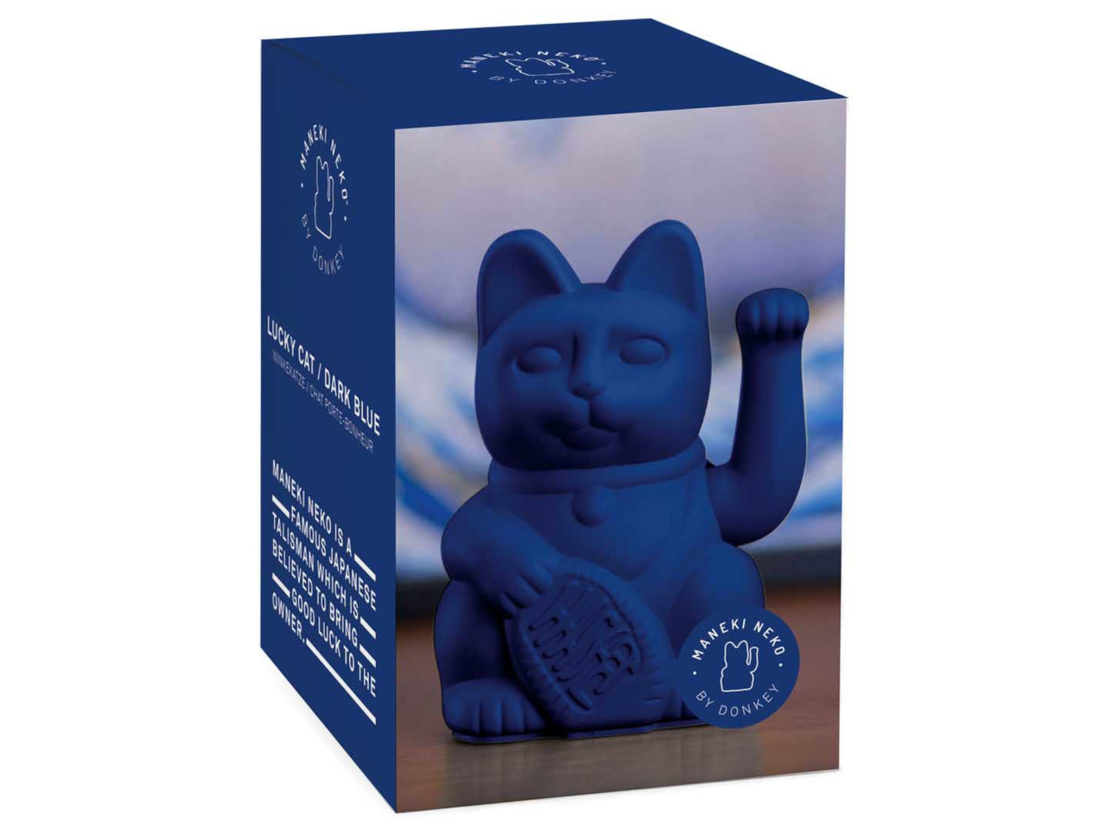 Donkey Products Lucky Cat Classic Winkekatze dunkelblau 15cm - Produktbild 2