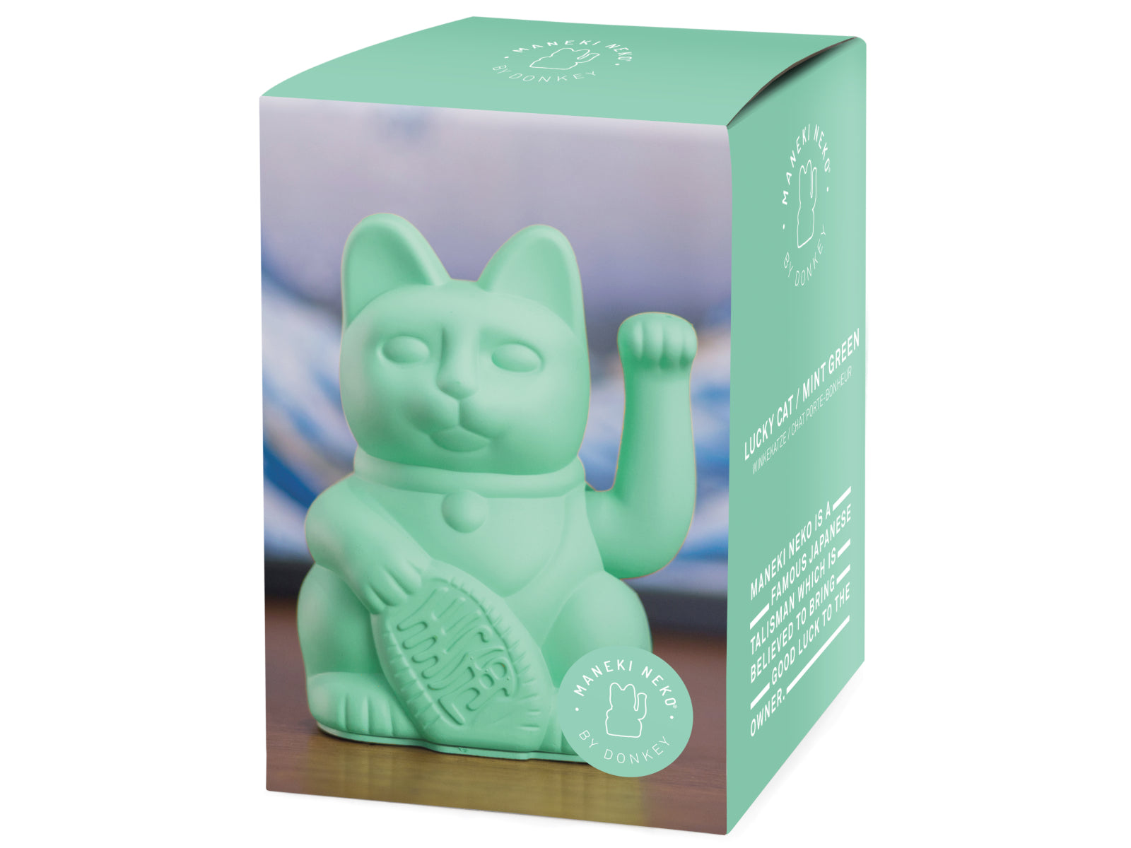 Donkey Products Lucky Cat Classic Winkekatze minzgrün 15cm - Produktbild 2
