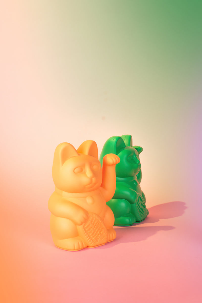 Donkey Products Lucky Cat Mini Winkekatze vivid green 10cm - Produktbild 4