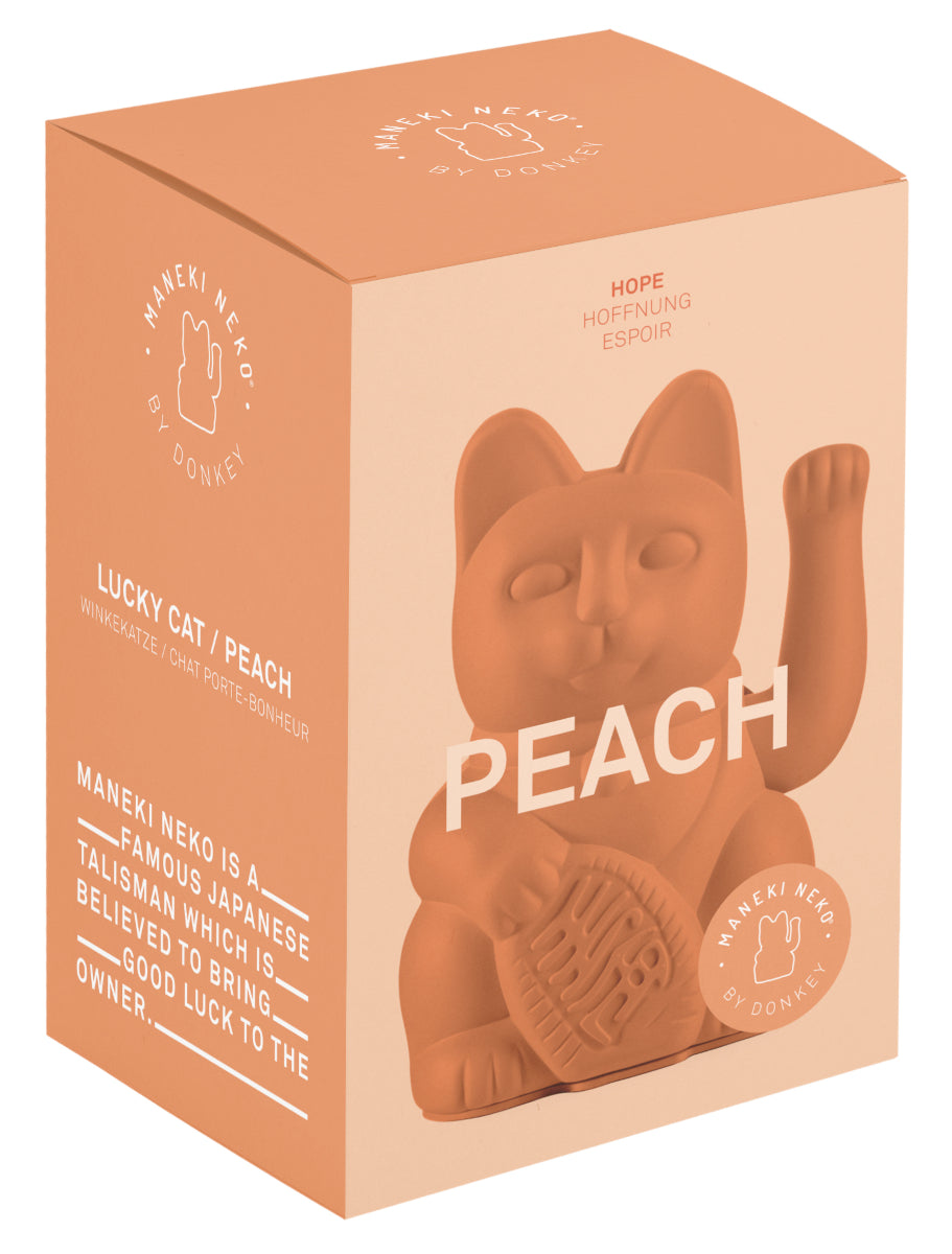 Donkey Products Lucky Cat Classic Winkekatze peach 15cm - Produktbild 2