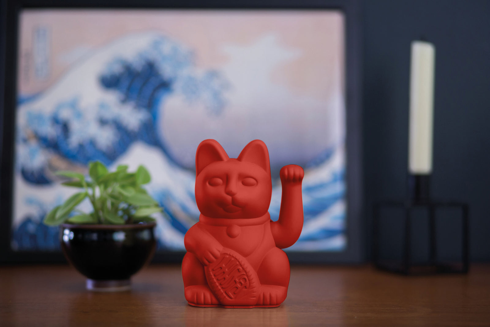 Donkey Products Lucky Cat Classic Winkekatze rot 15cm - Produktbild 3