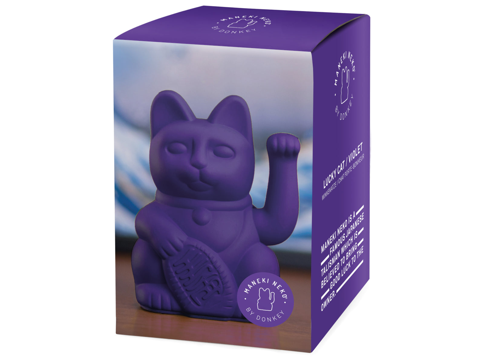 Donkey Products Lucky Cat Classic Winkekatze violet 15cm - Produktbild 2