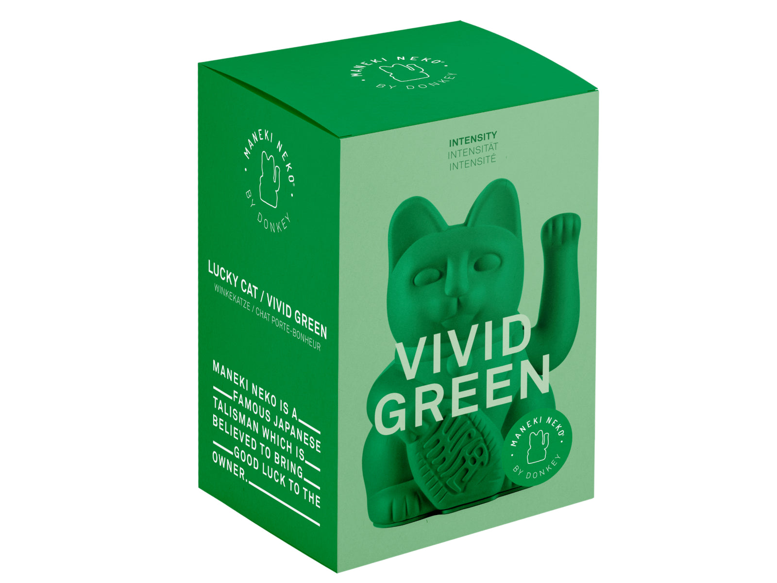Donkey Products Lucky Cat Classic Winkekatze vivid green 15cm - Produktbild 2