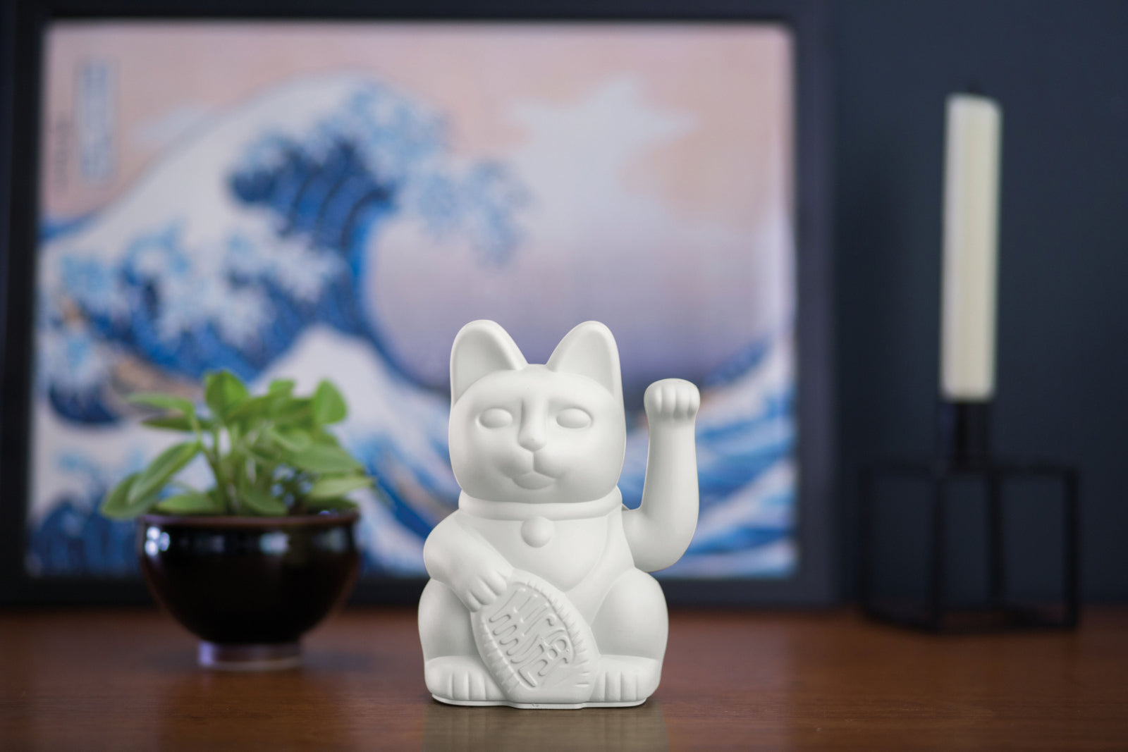 Donkey Products Lucky Cat Classic Winkekatze weiss 15cm - Produktbild 3