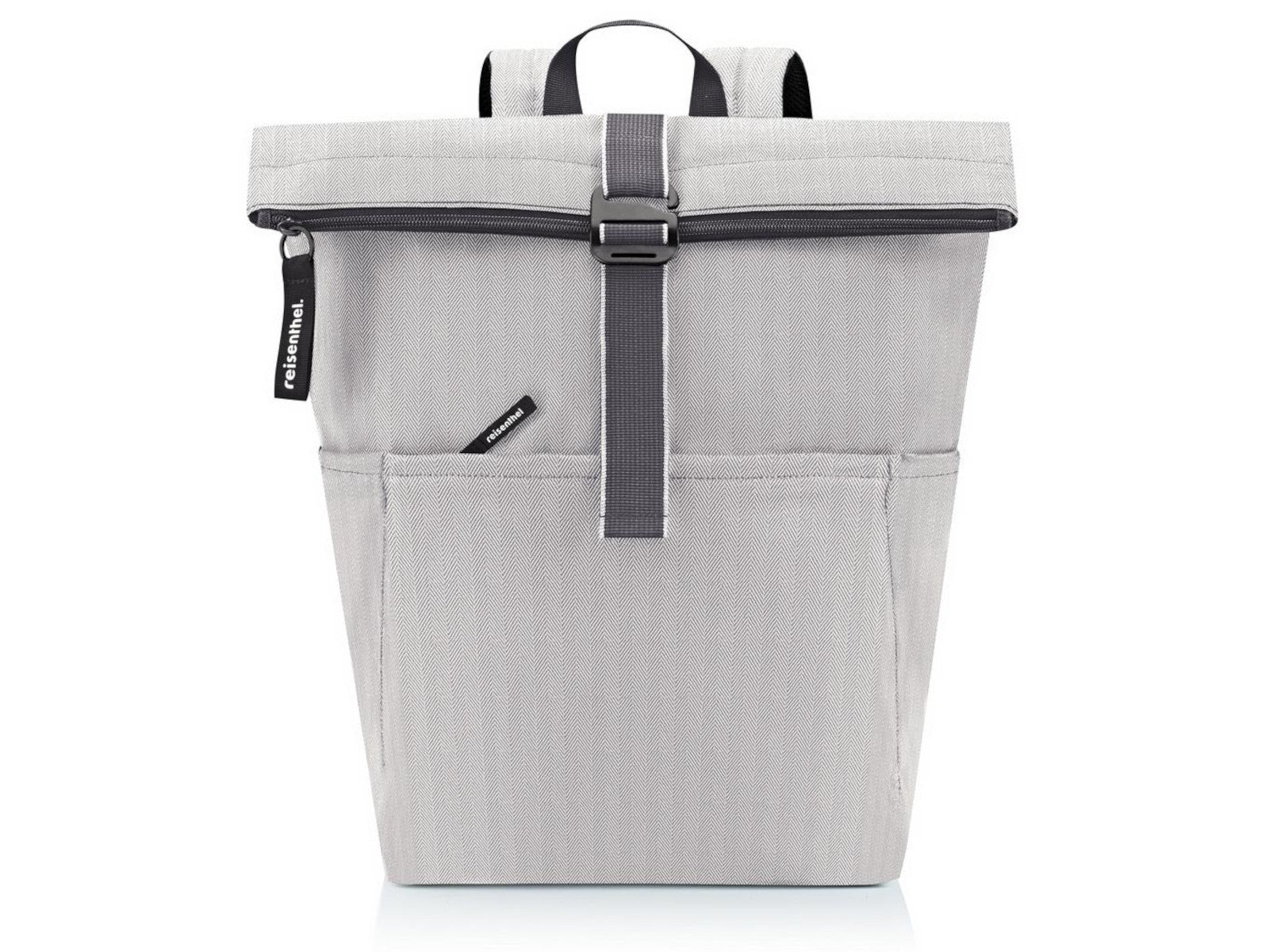 reisenthel rolltop backpack herringbone grey