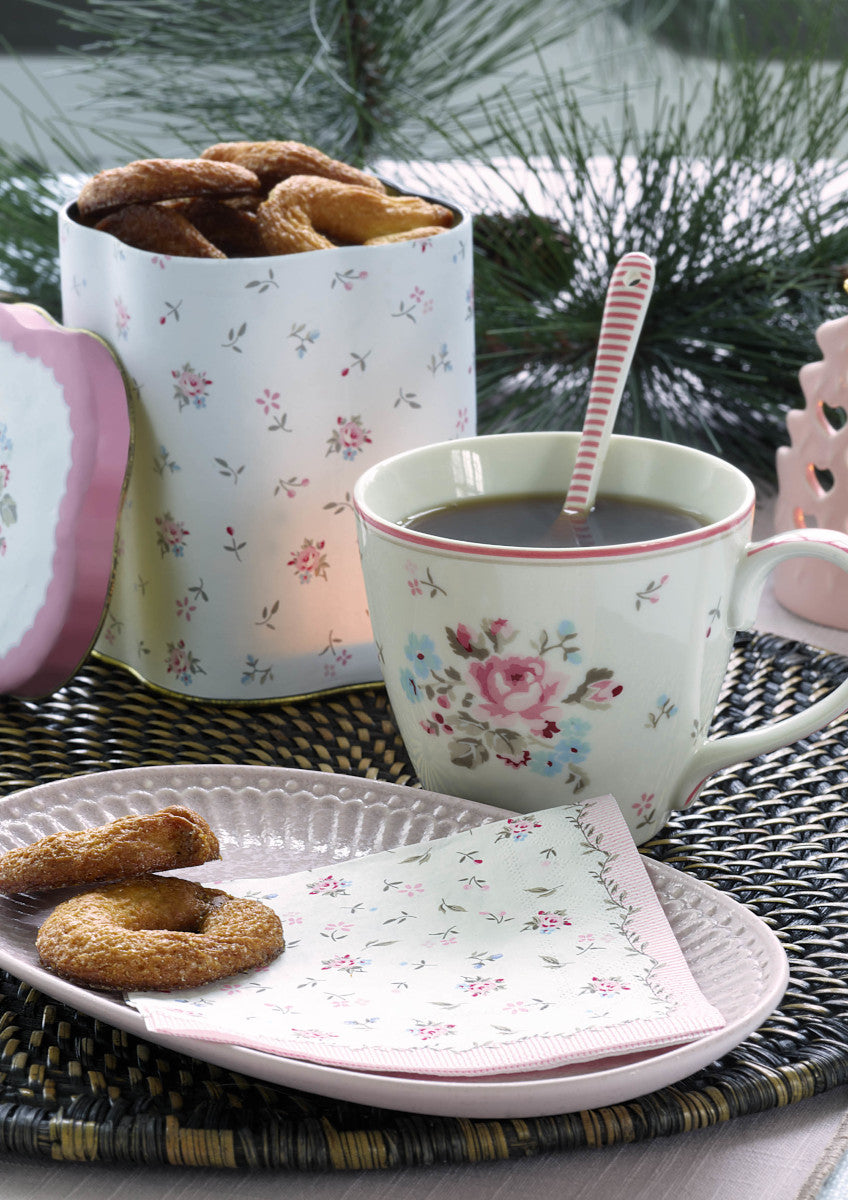 Greengate Elysia Stoffserviette mit Spitze white 40x40cm - Produktbild 2