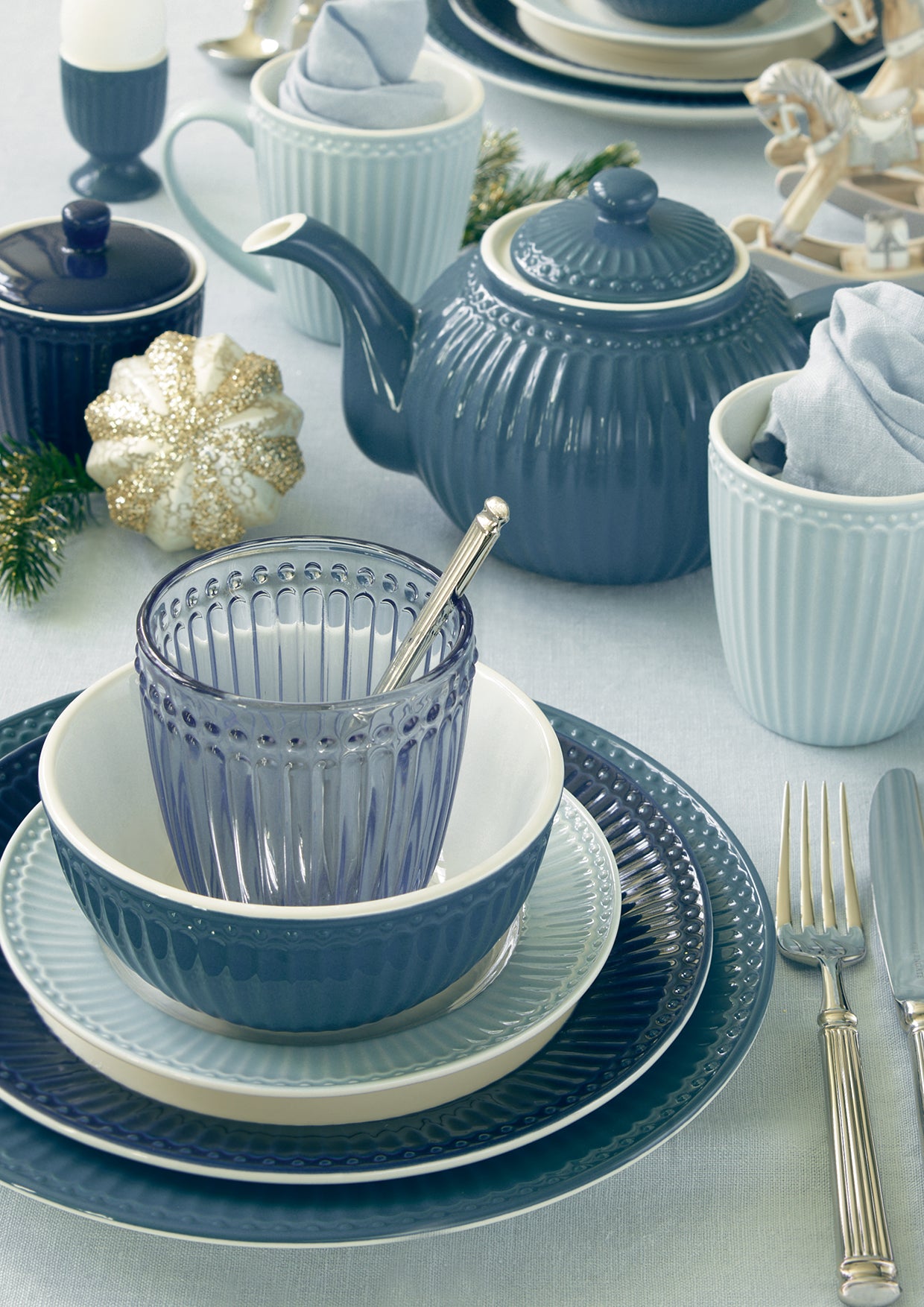 Greengate Alice Speiseteller pale blue 26,5 cm - Produktbild 5
