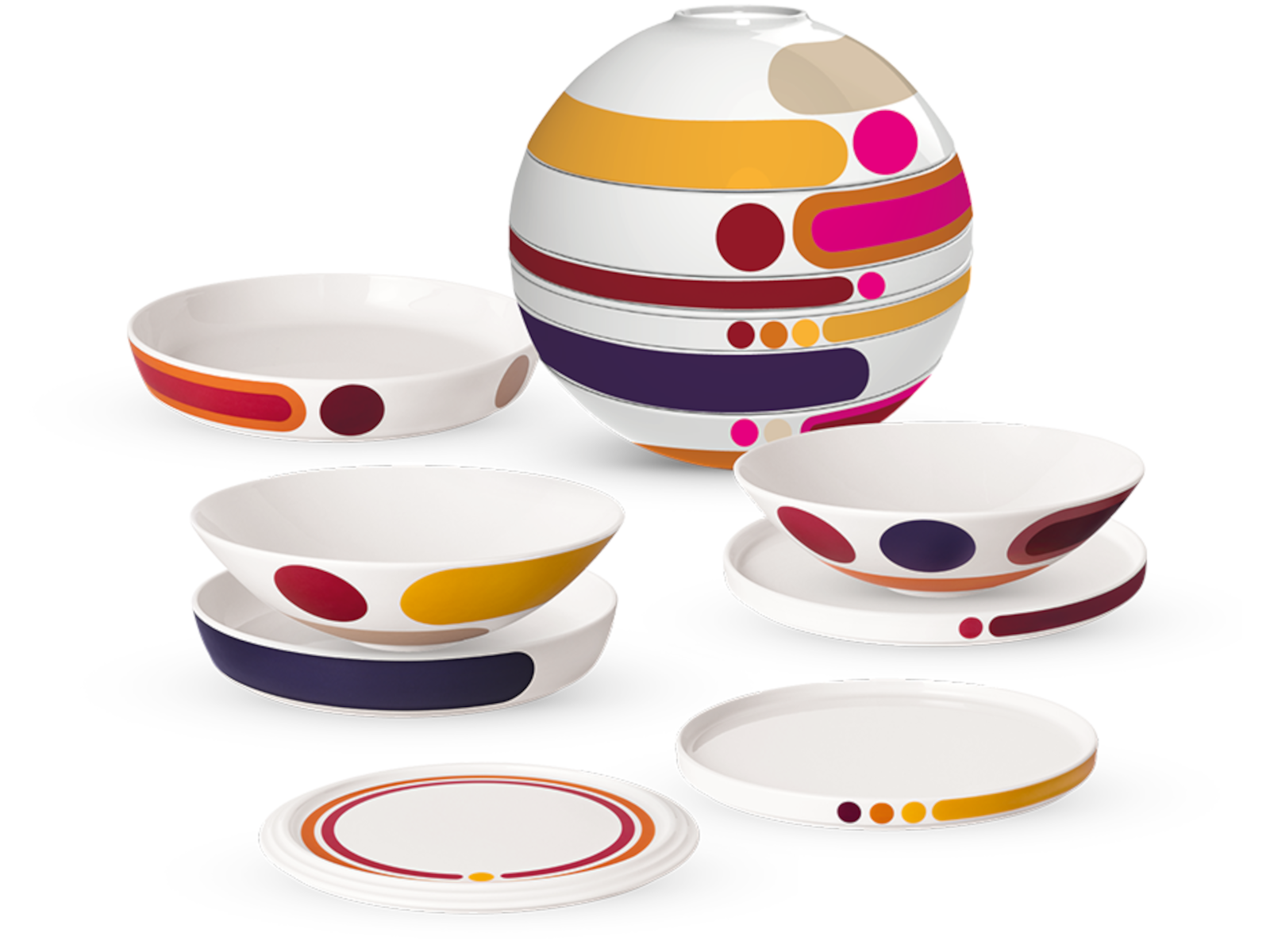 Villeroy & Boch Iconic La Boule Miami bunt  Ø 24 cm - Produktbild 2