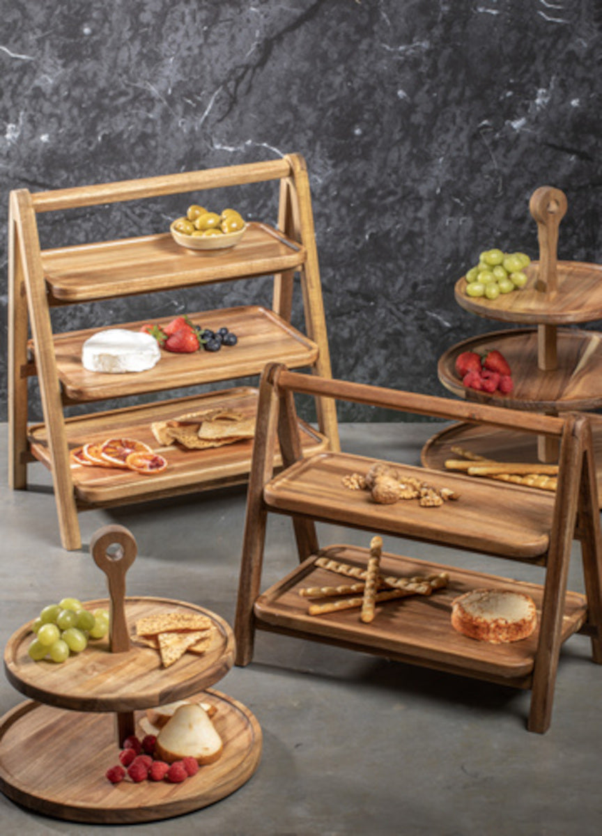 ladelle GATHER Servierturm akazie rund 2-etagig - Produktbild 3