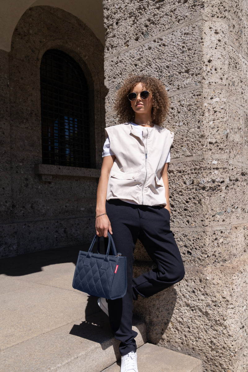 reisenthel daily shopper XS rhombus midnight gold - Produktbild 6