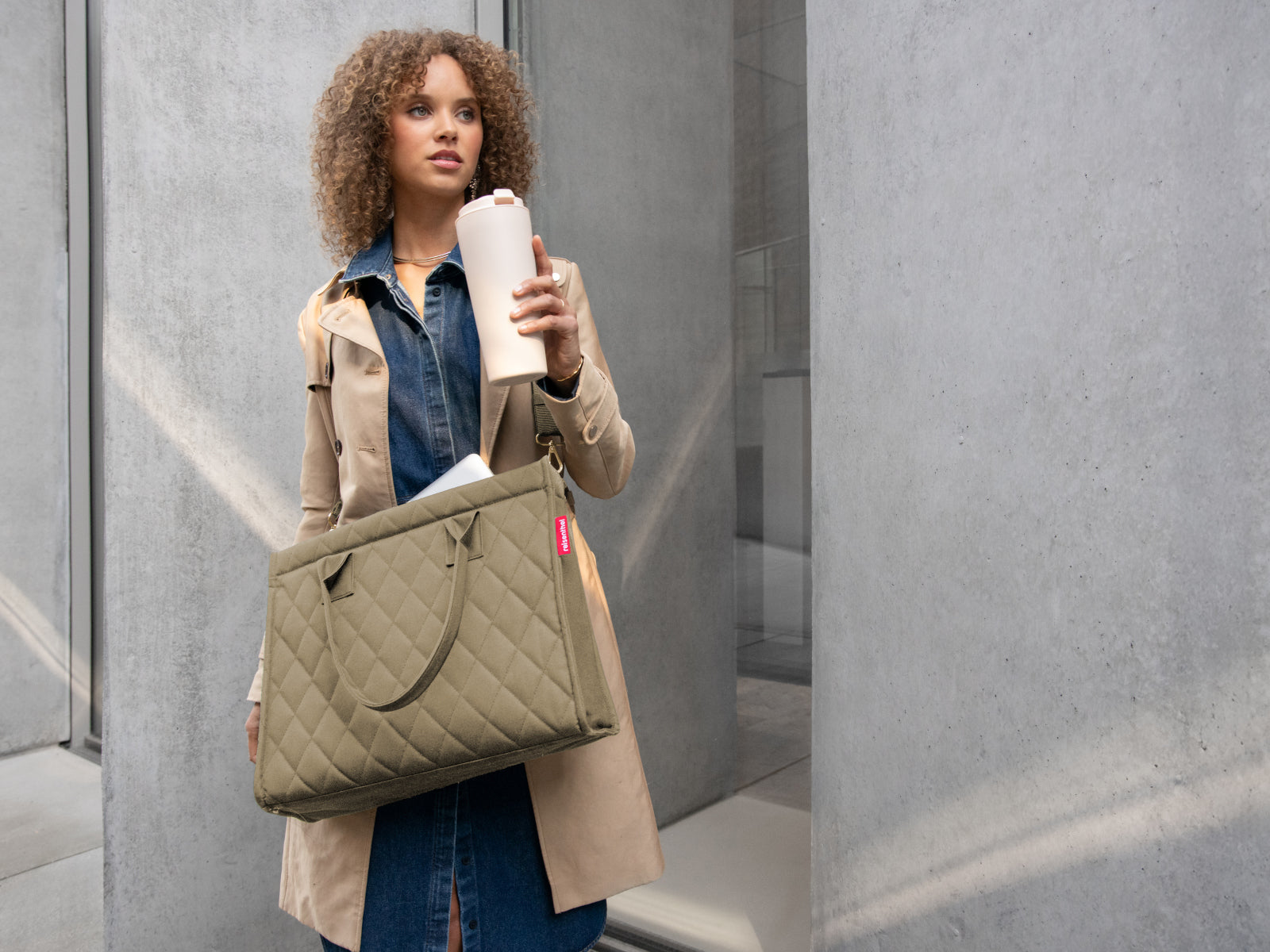 reisenthel daily shopper business rhombus olive - Produktbild 13