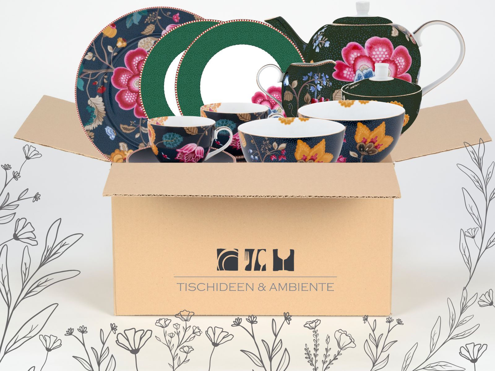 PIP STUDIO Geschenkbox Fantasy Blue & Green 10tlg - Produktbild 2