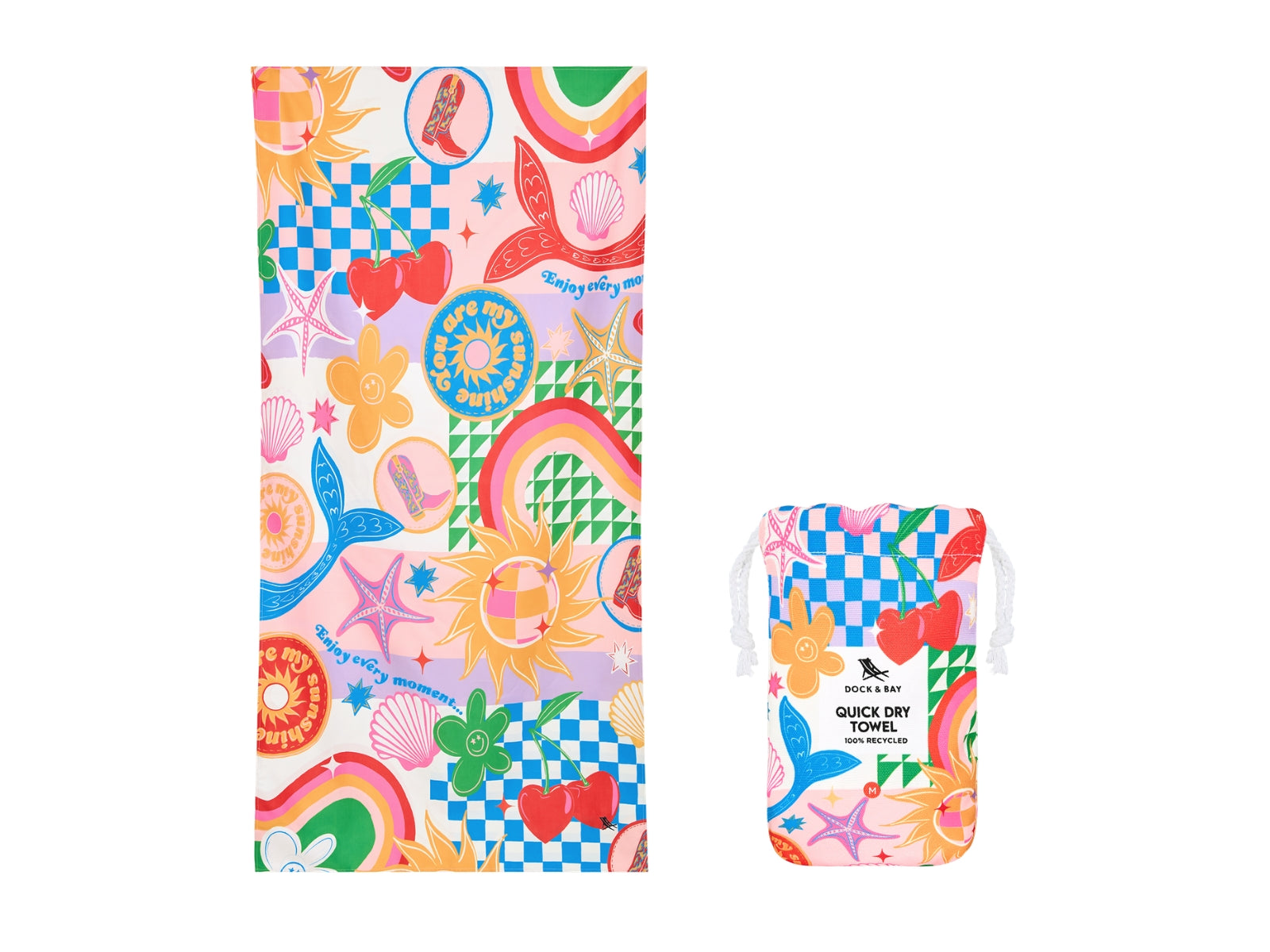 Dock & Bay Kids Beach Towel M Good Vibes Club 130x70cm - Produktbild 3