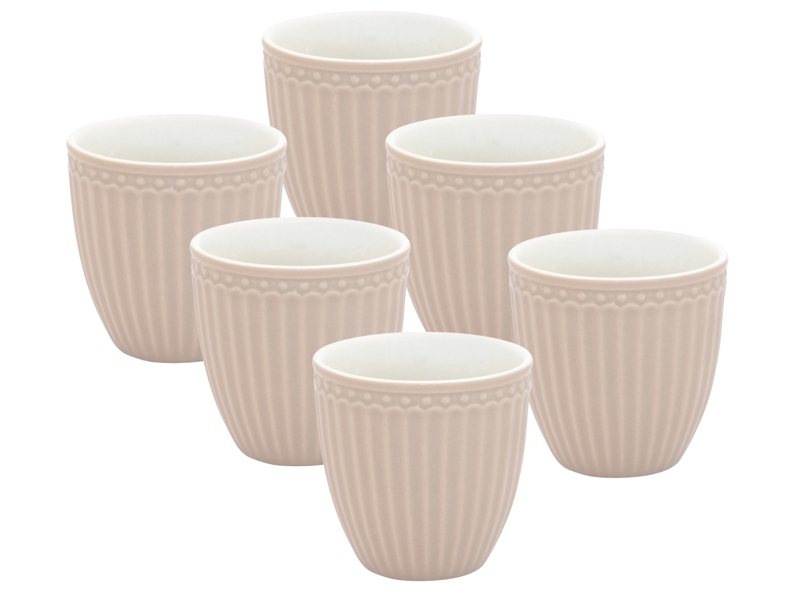 Greengate Alice Mini Latte Cup creamy fudge 0,1l Set6