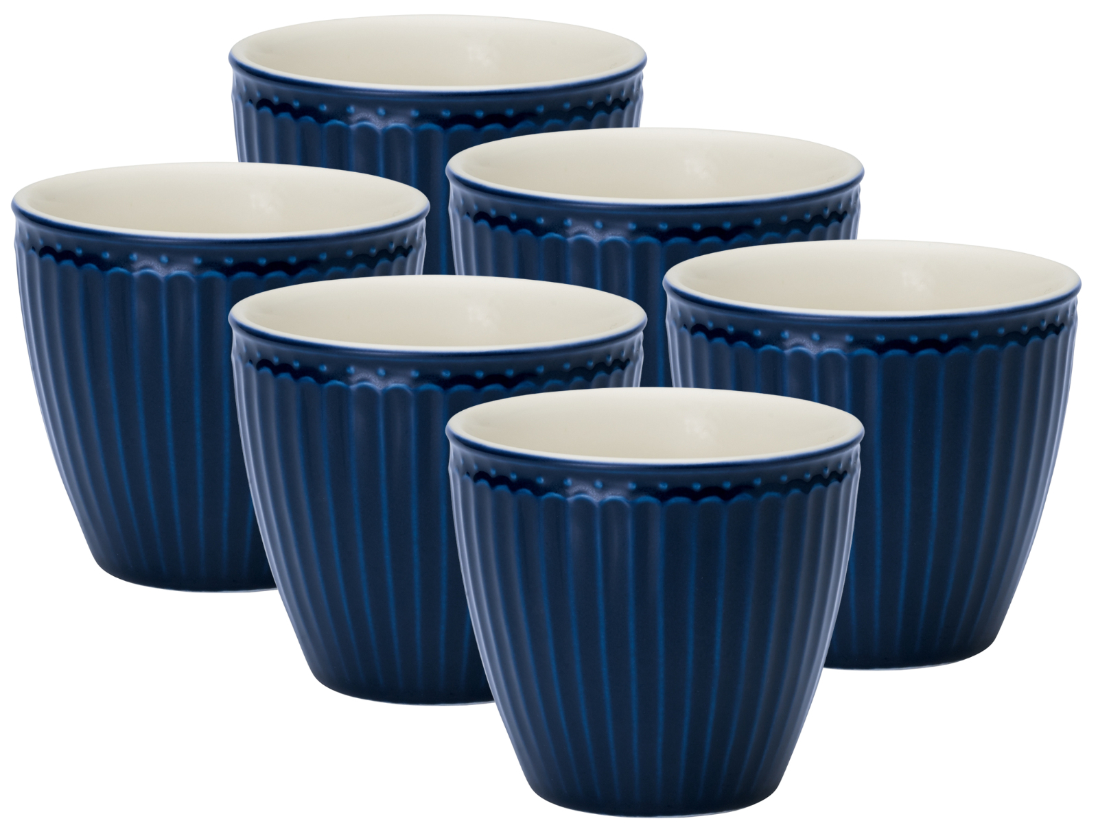 Greengate Alice Latte Cup dark blue 9 cm Set6