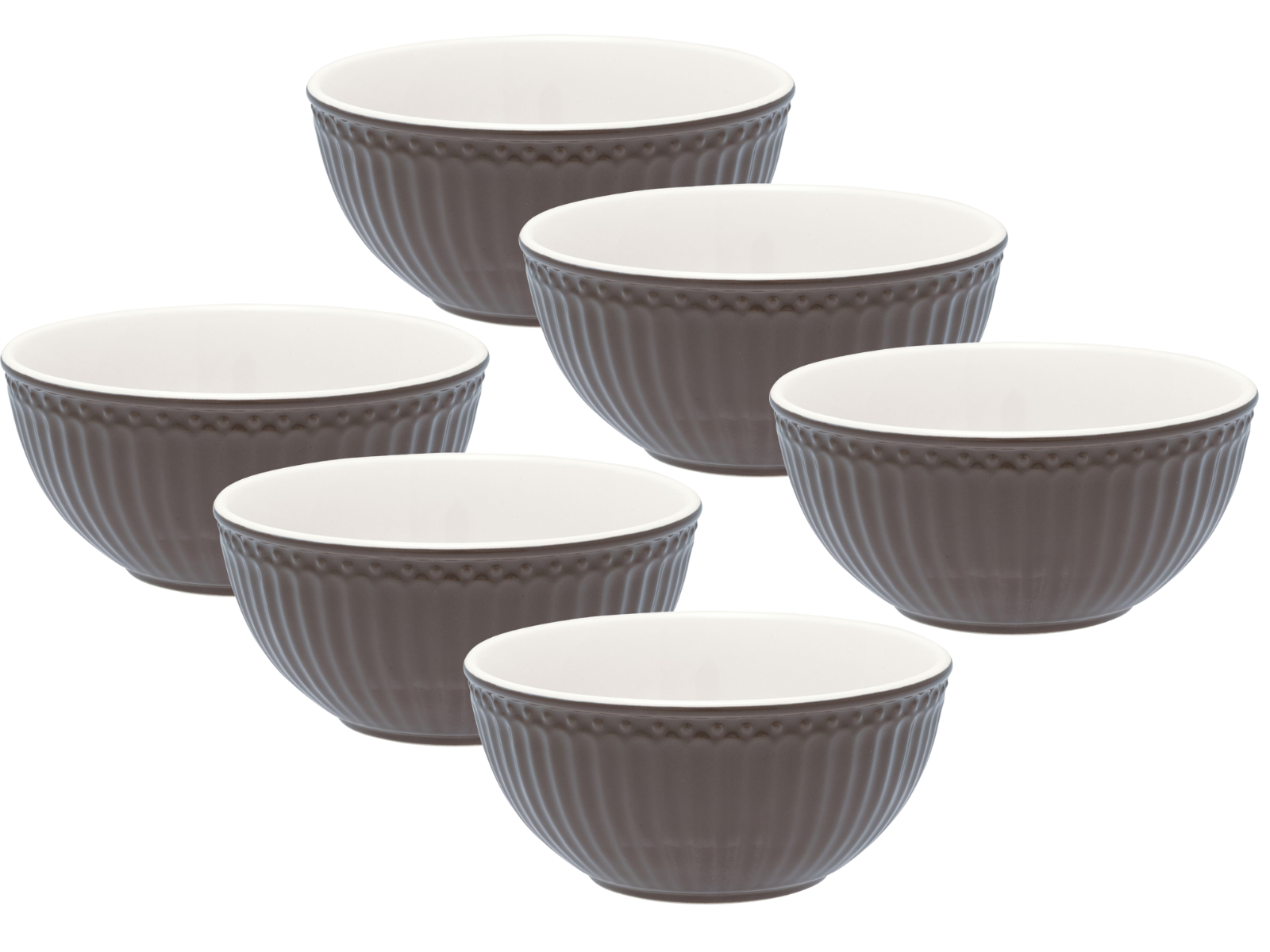 Greengate Alice Müslischale dark chocolate 0,45 l Set6