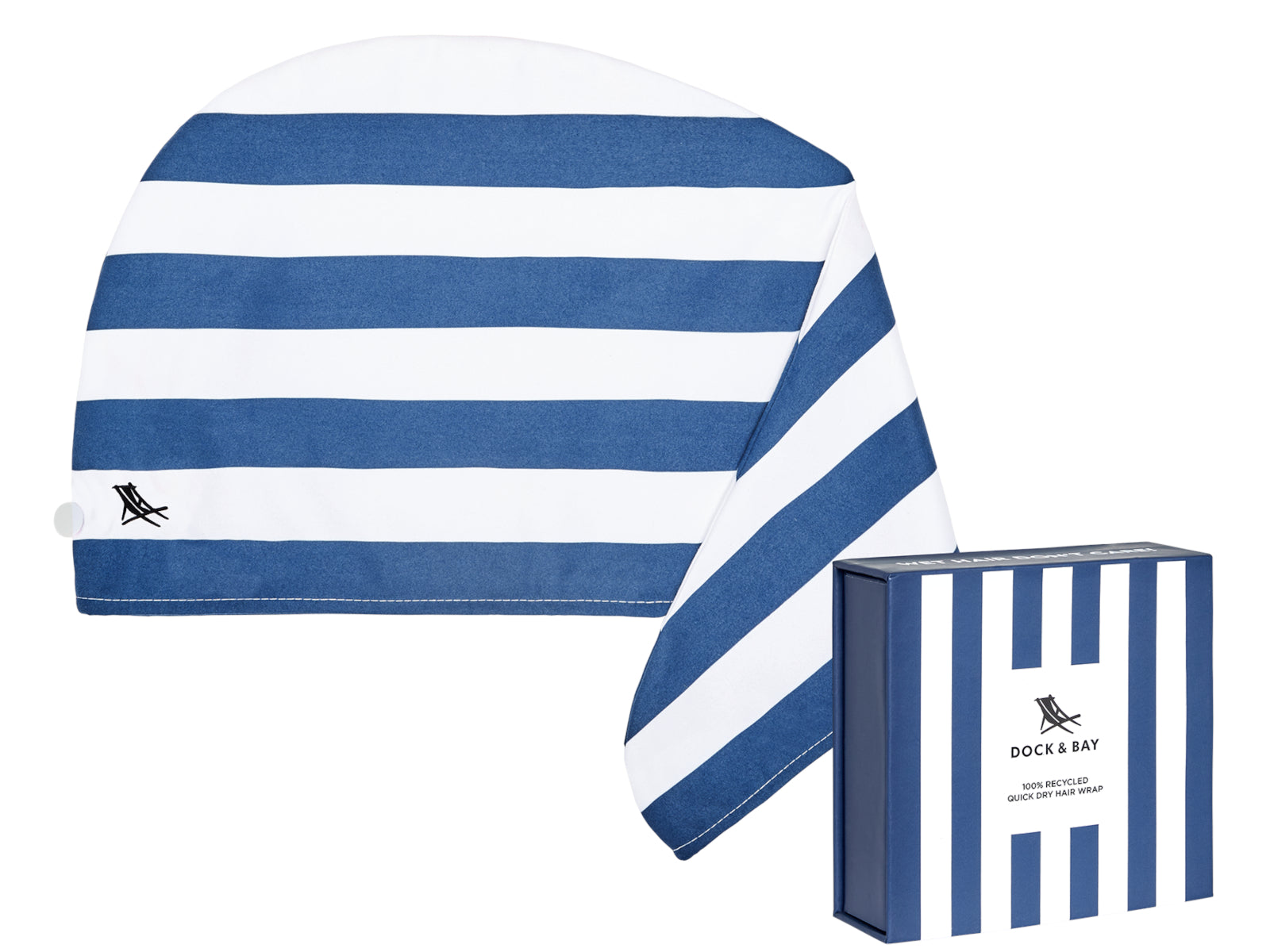 Dock & Bay Hair Wraps One Size Whitsunday Blue 63x26cm