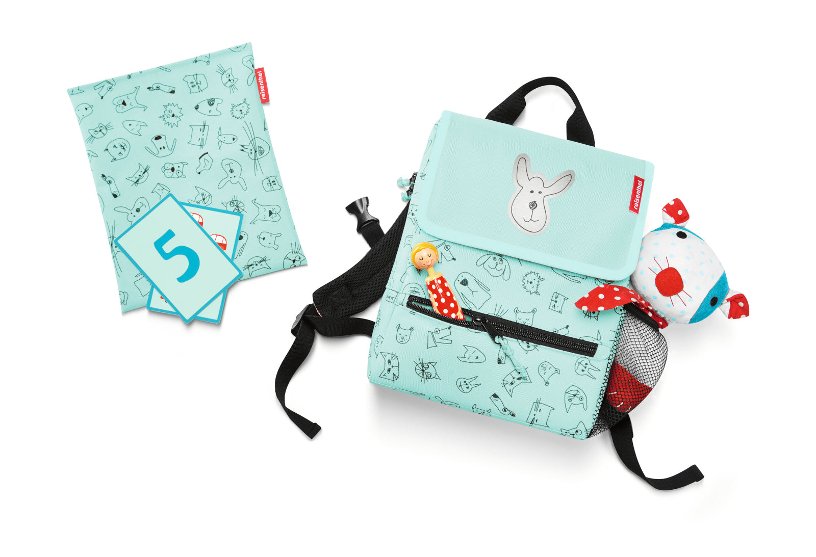 reisenthel backpack kids cats and dogs mint - Produktbild 4