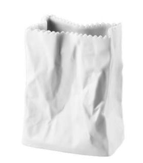 Rosenthal Do not litter Tütenvase 10 cm weiss matt