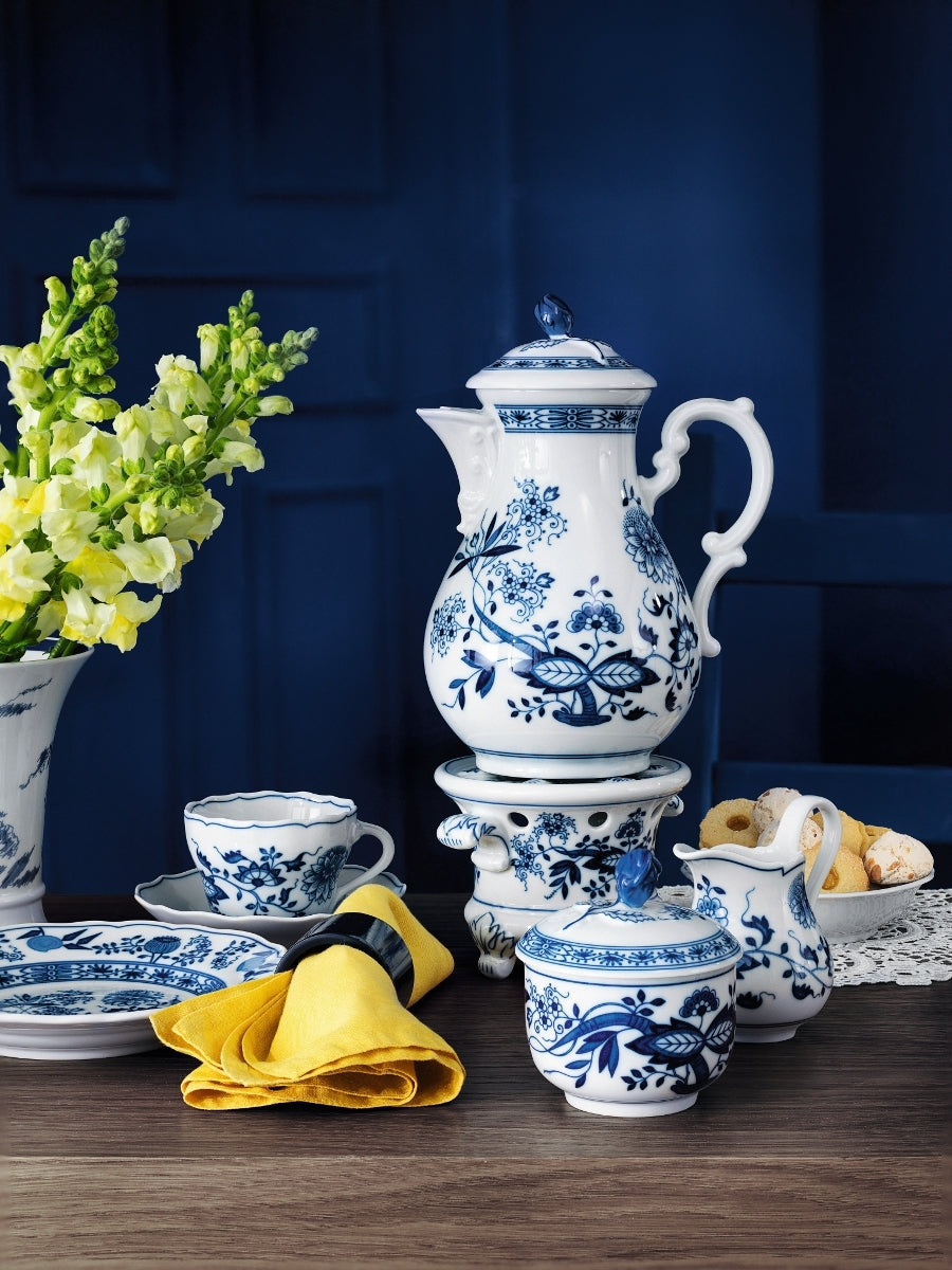 Hutschenreuther Blau Zwiebelmuster Suppenteller m. Fahne 23 cm - Produktbild 2