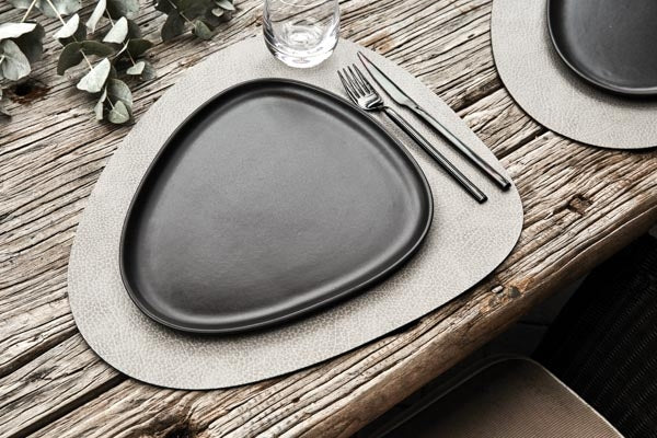 LIND DNA HIPPO Tischset Curve L anthracite-grey 37 x 44 cm - Produktbild 4