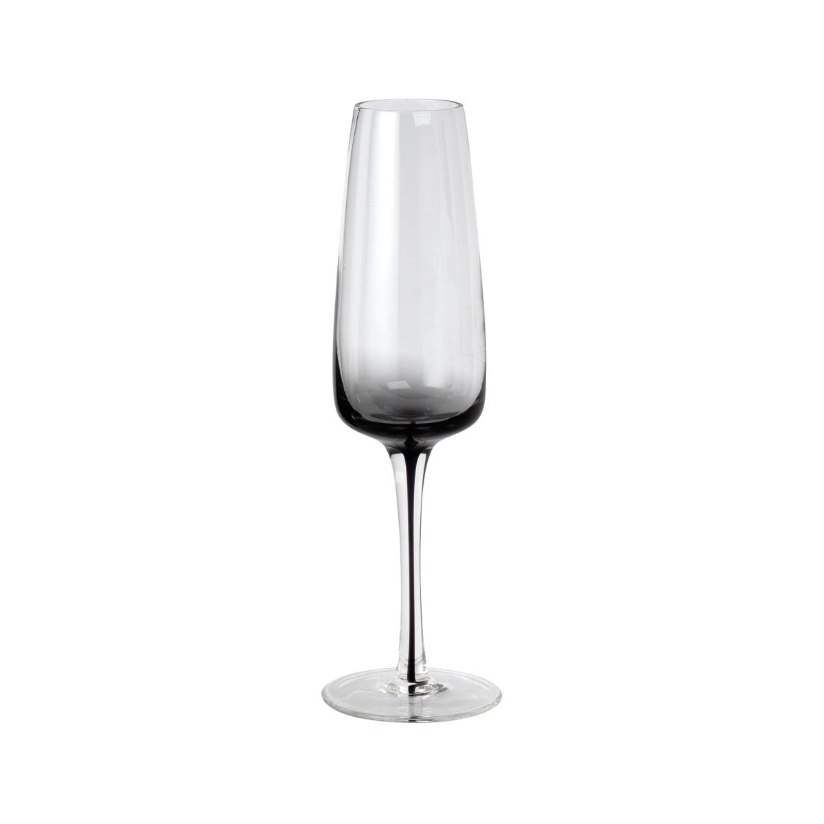 Broste Copenhagen Champagnerglas SMOKE klar/grau 0,2 l 4er Set