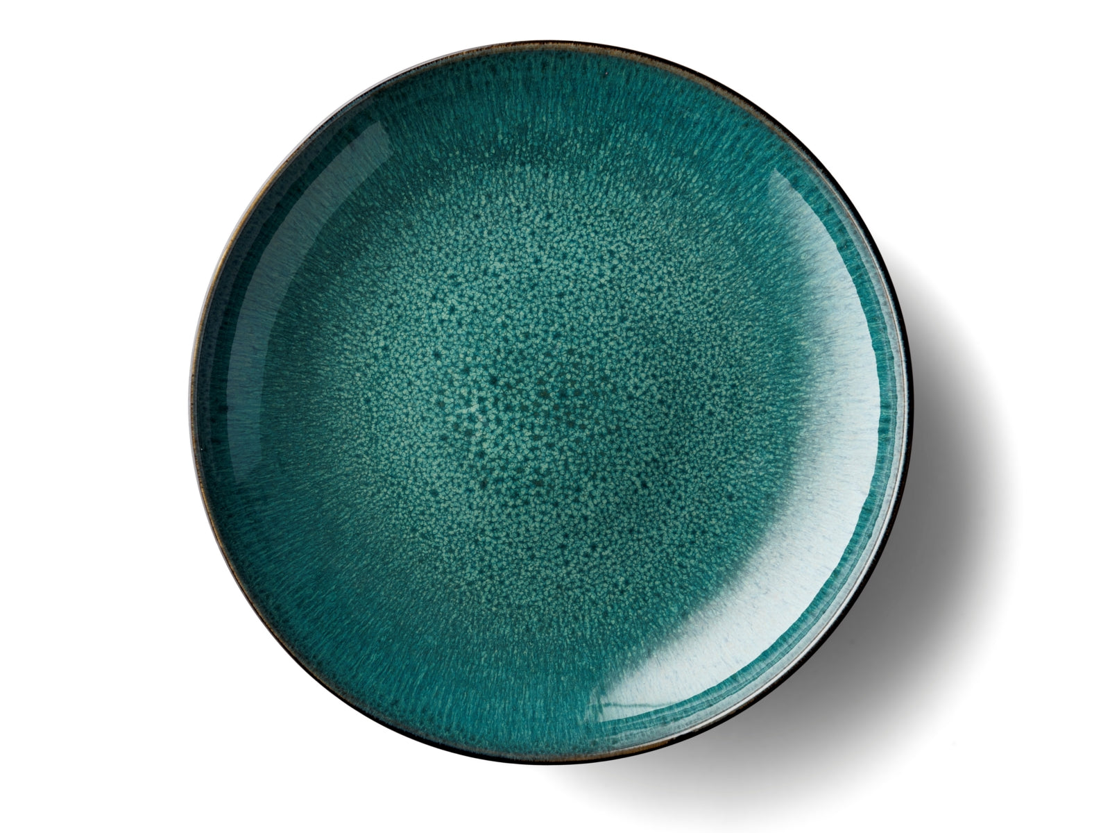 Bitz Servierschale matt black / shiny green 40 cm - Produktbild 2