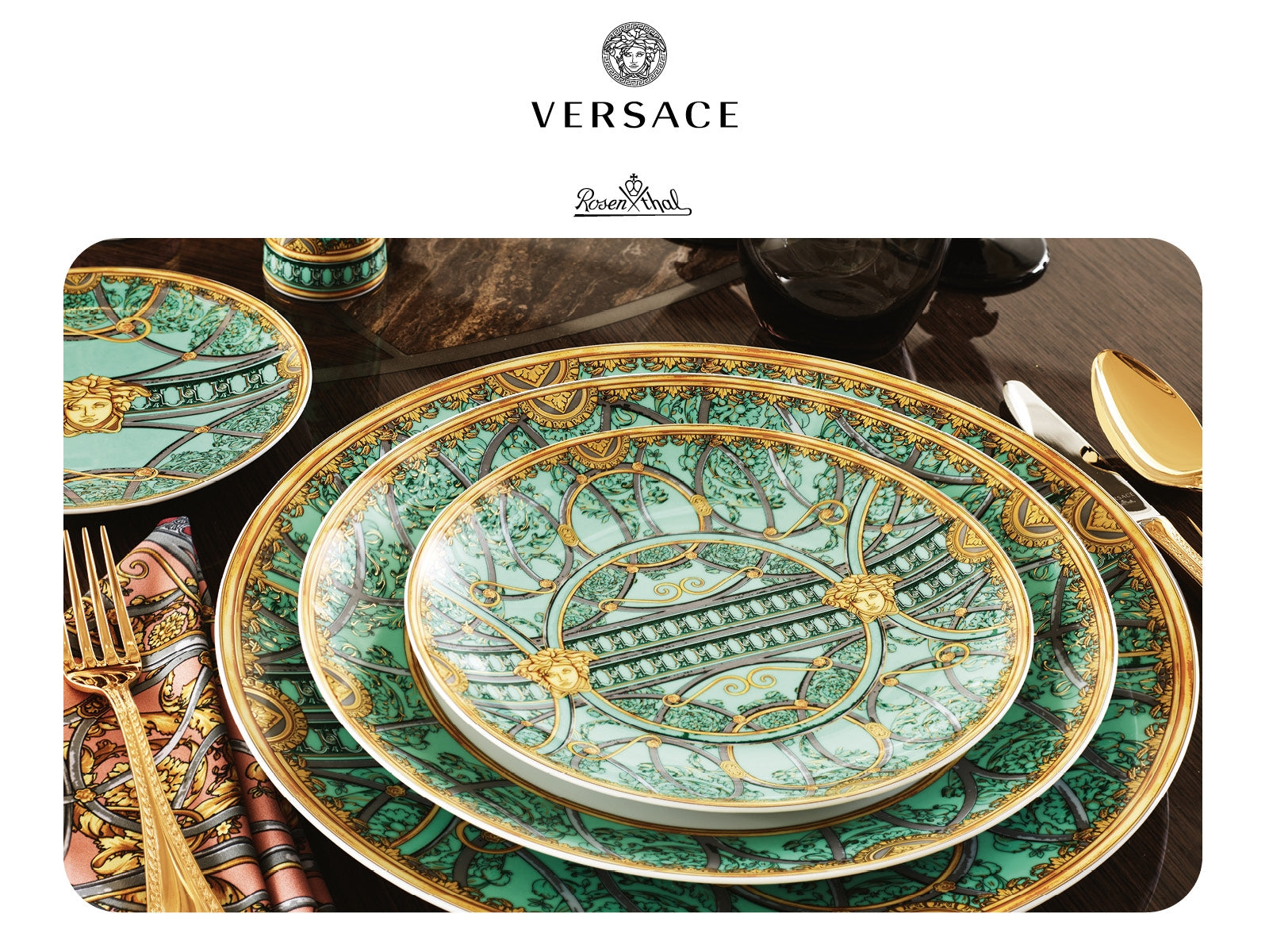 Versace La Scala del Palazzo Verde Platte 33 cm - Produktbild 2