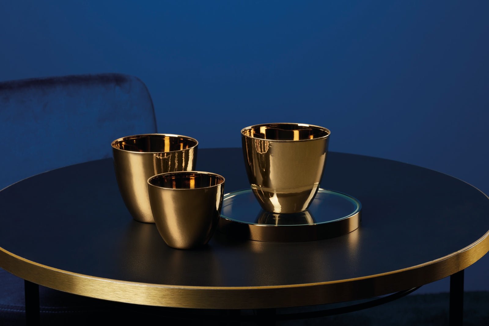 ASA Windlicht blau innen gold glänzend 6,5 cm - Produktbild 4