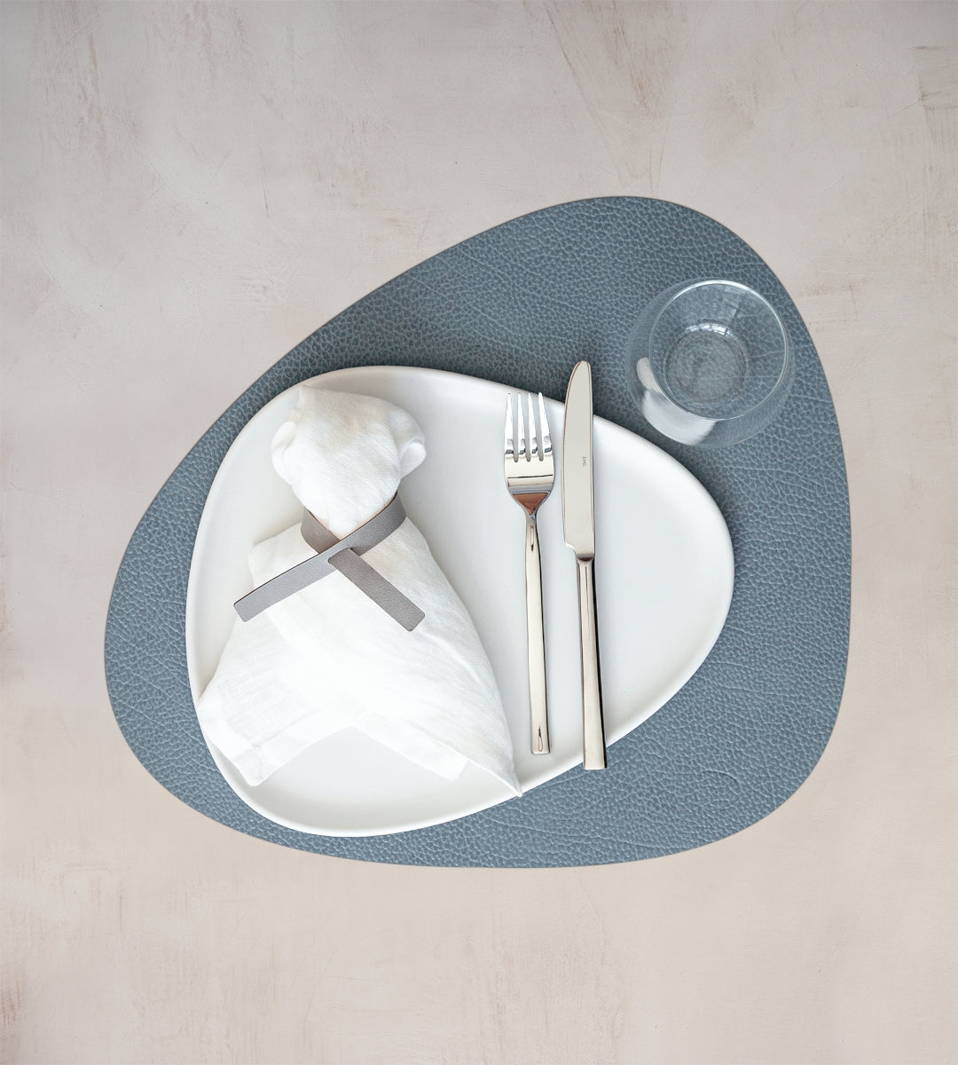 LIND DNA HIPPO Tischset Curve light blue 37 x 44 cm - Produktbild 2