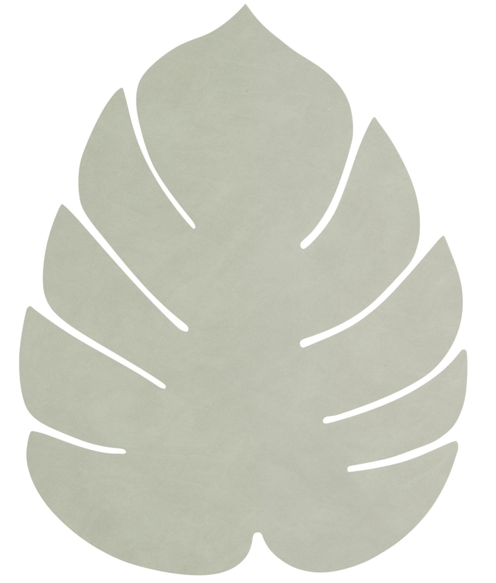 LIND DNA NUPO Tischset Monstera Leaf L olive green 42 x 35