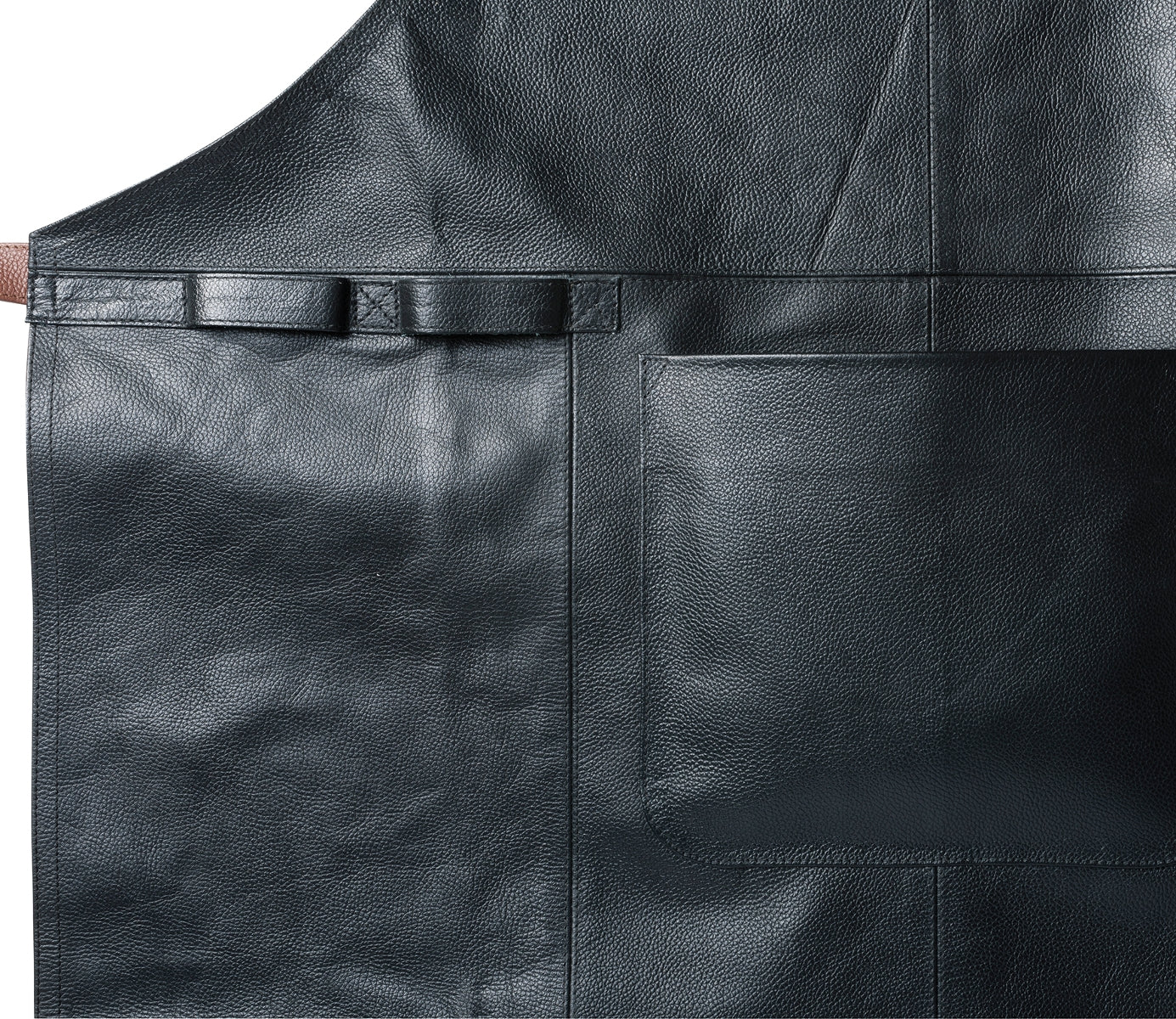 Zassenhaus Latzschürze Leder schwarz 70 x 83 cm - Produktbild 3