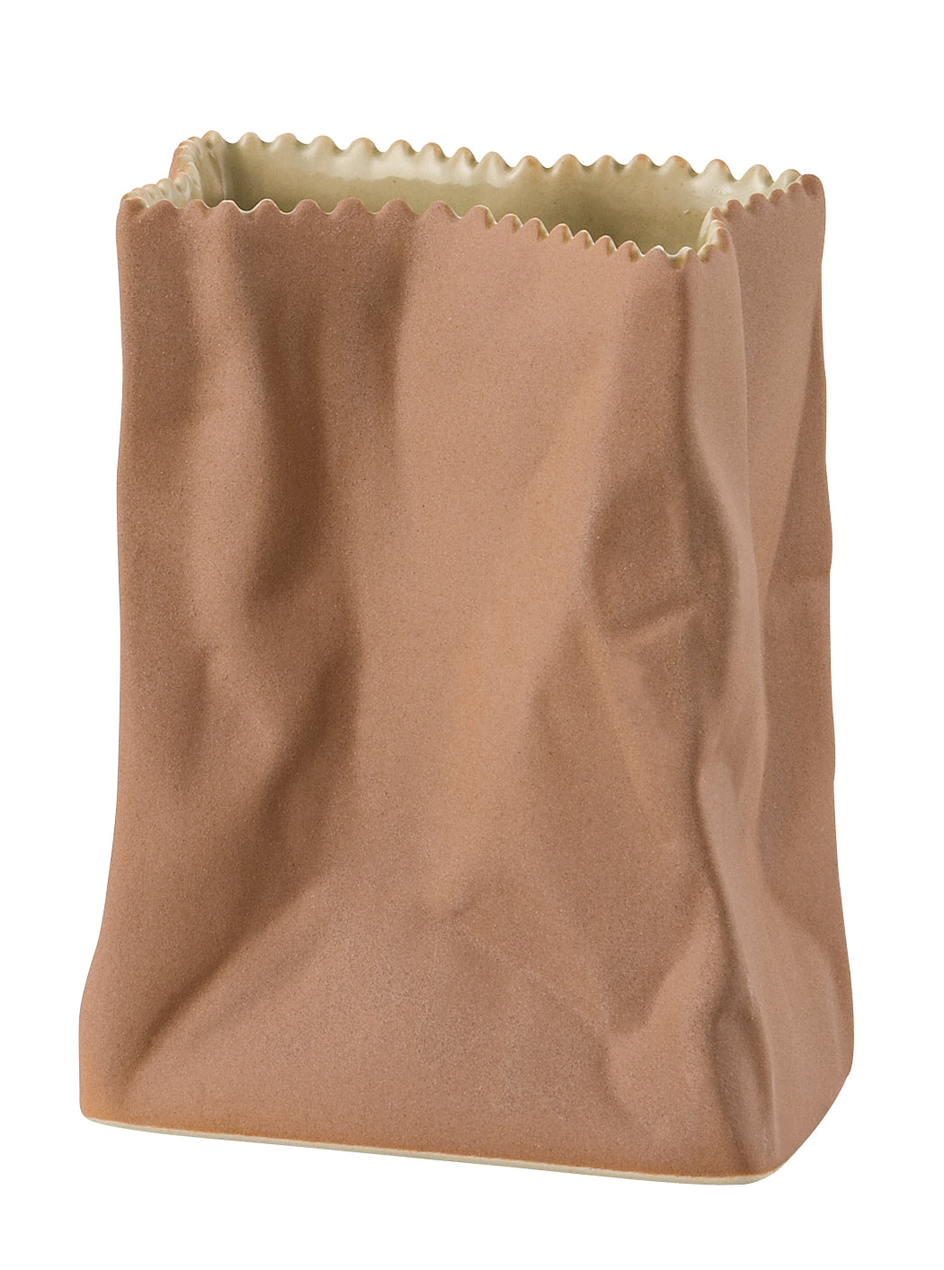 Rosenthal Do not litter Tütenvase hellbraun 10 cm - Produktbild 1