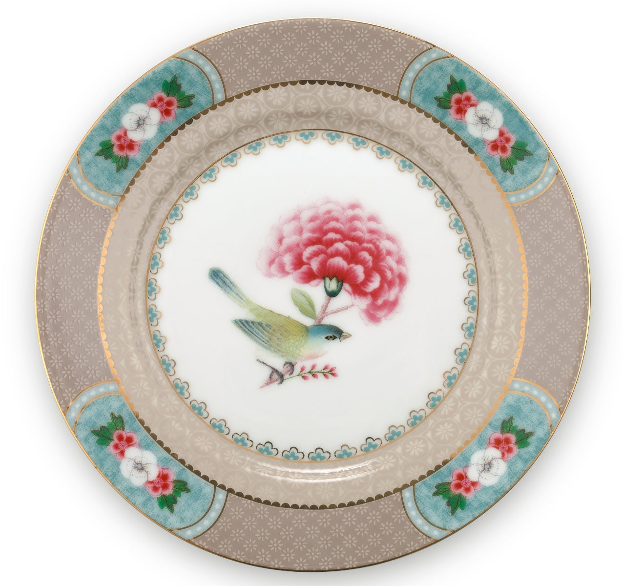 PIP STUDIO Blushing Birds Brotteller khaki 17 cm