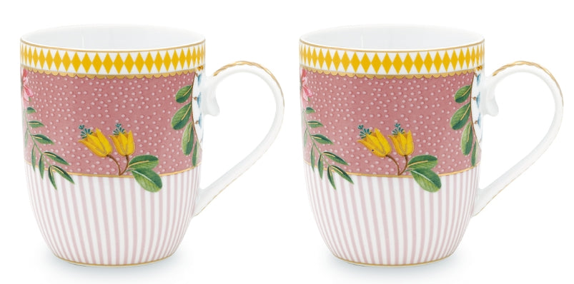 PIP STUDIO La Majorelle Becher small pink 0,145 l Set2