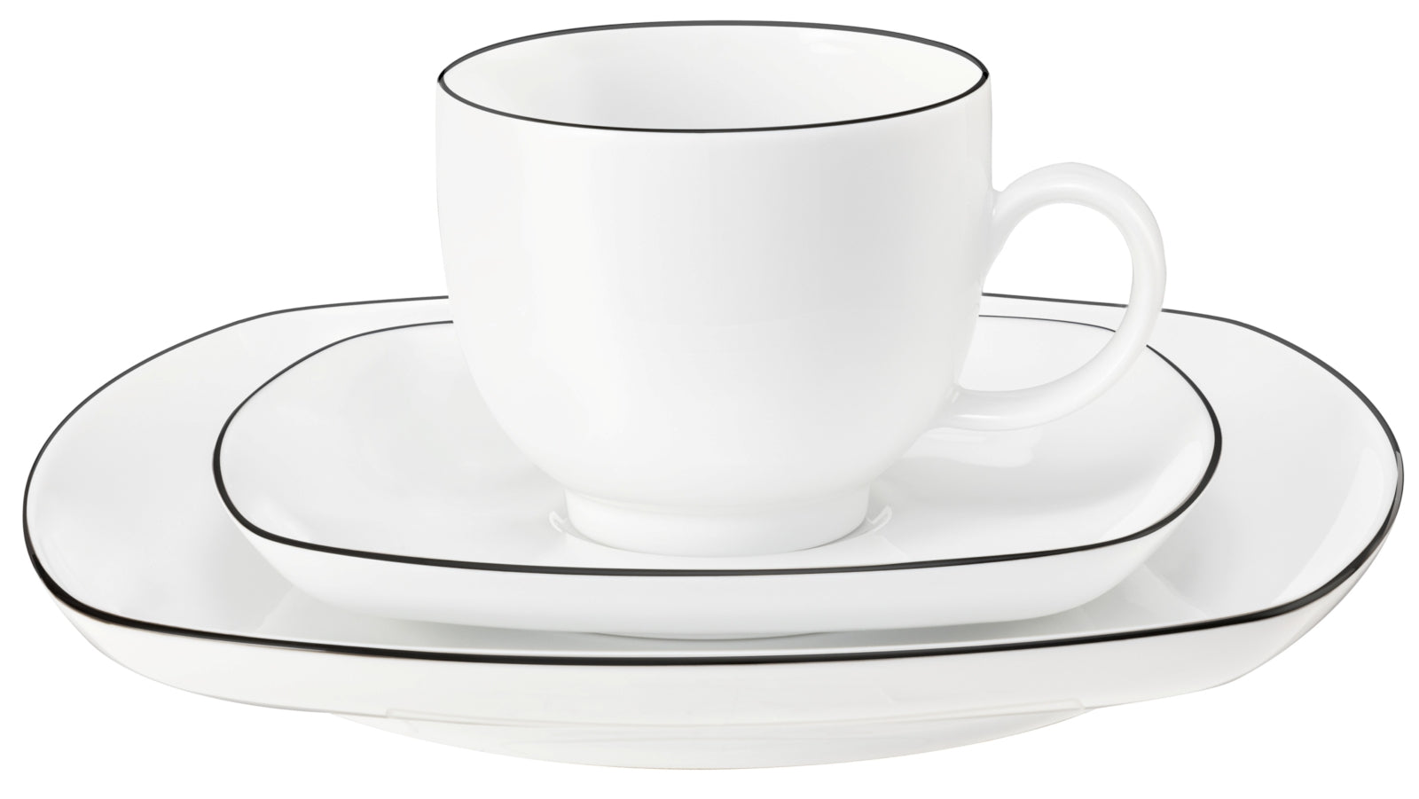 Seltmann Weiden Lido Black Line Kaffeeservice 18tlg. eckig - Produktbild 2