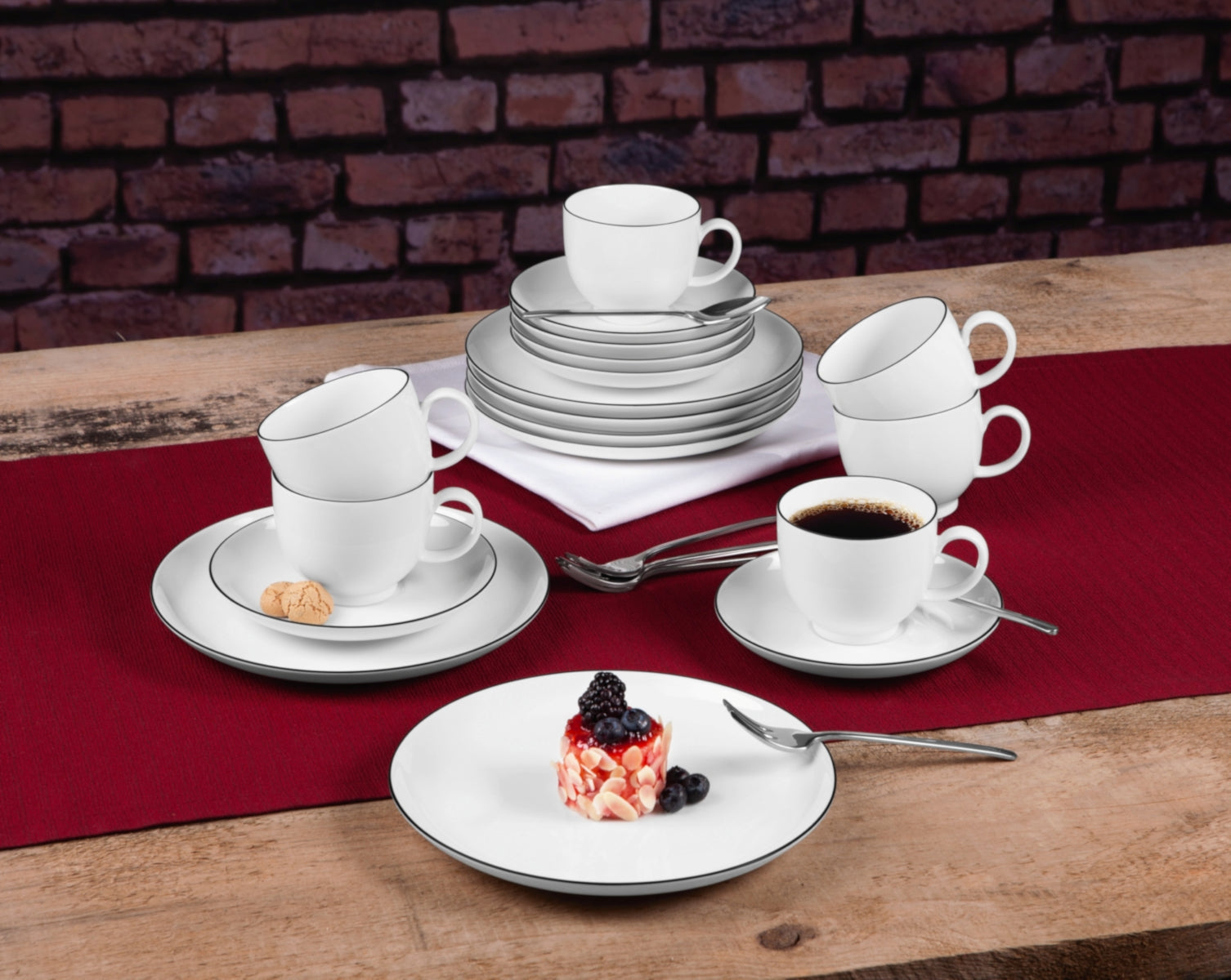 Seltmann Weiden Lido Black Line Kaffeeservice 18tlg. rund - Produktbild 7