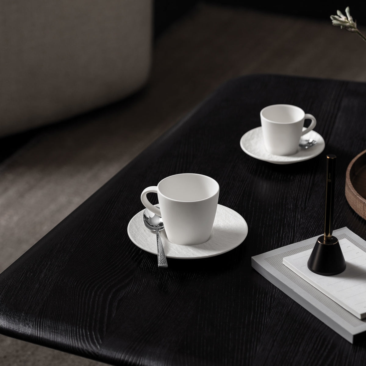Villeroy & Boch Manufacture Rock blanc Kaffeetasse mit Untertasse Set6 - Produktbild 2