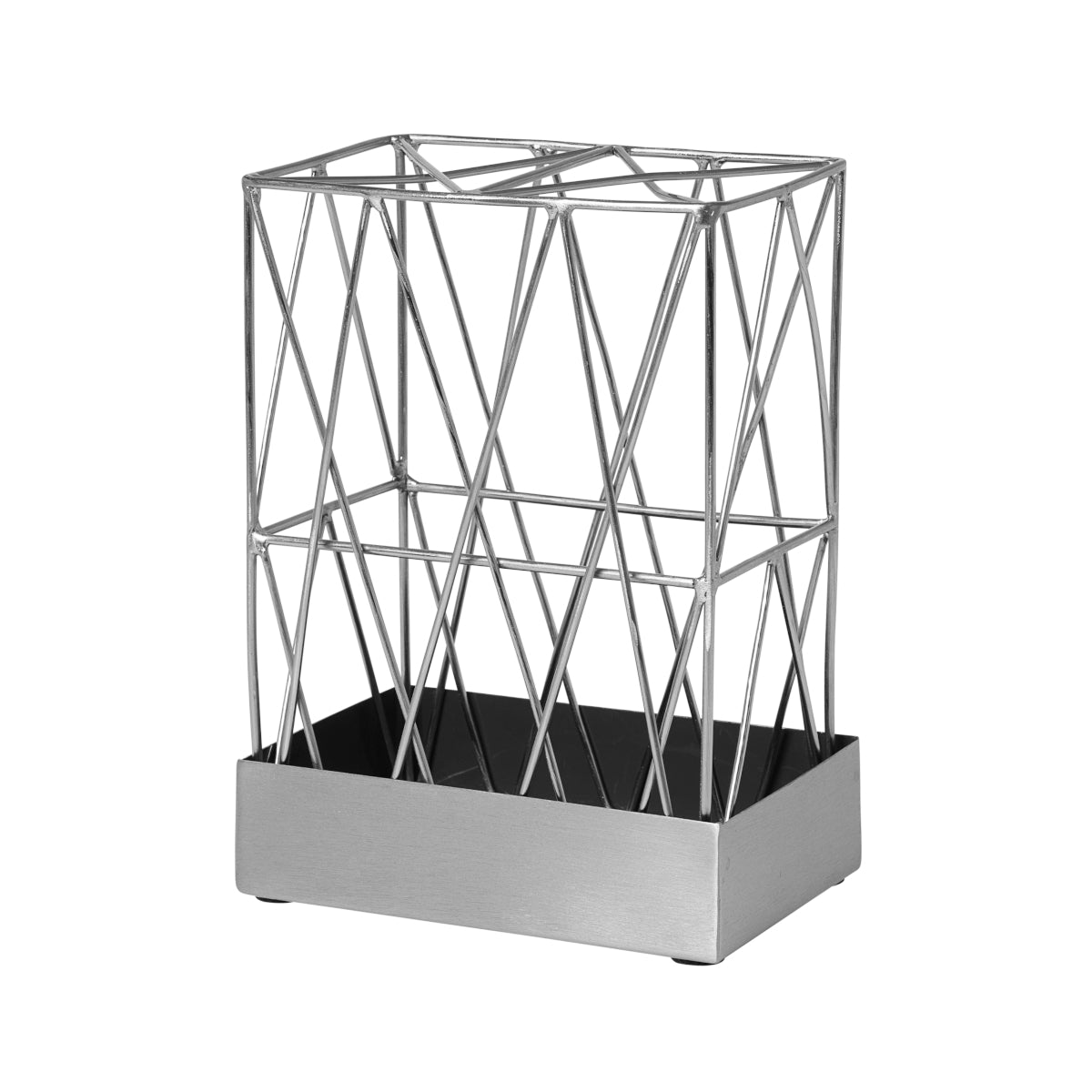 Broste Copenhagen Vase SILJE Steel Castlerock/Brass Frame silber - Produktbild 1