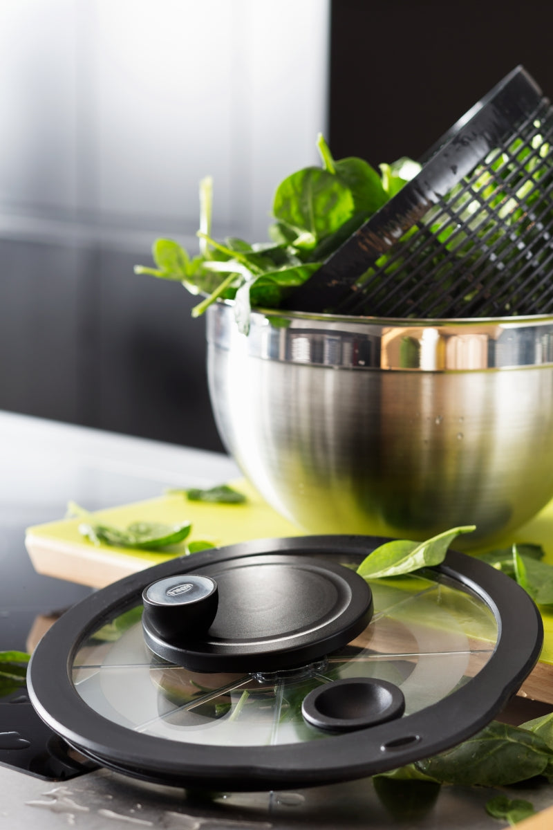Rösle Salatschleuder mit Glasdeckel u. Frischhaltedeckel - Produktbild 2