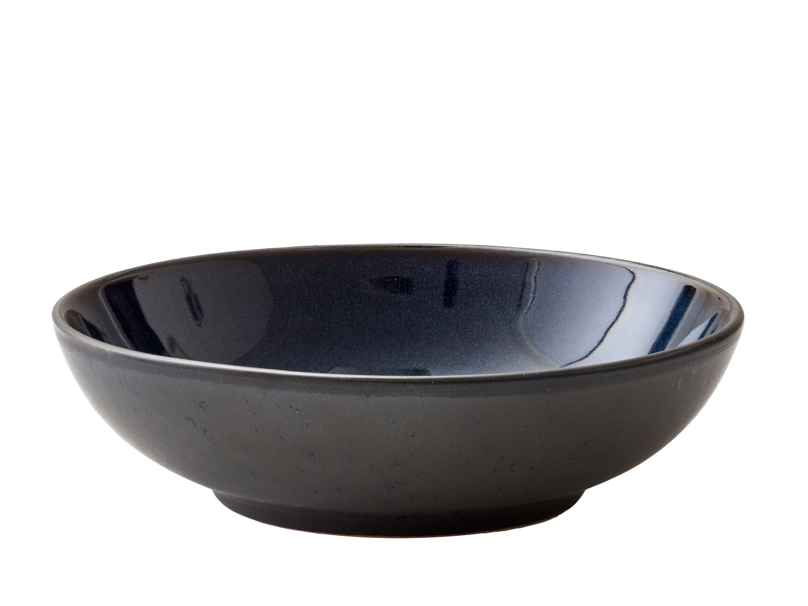 Bitz Pastateller matt black / shiny darkblue 20 cm